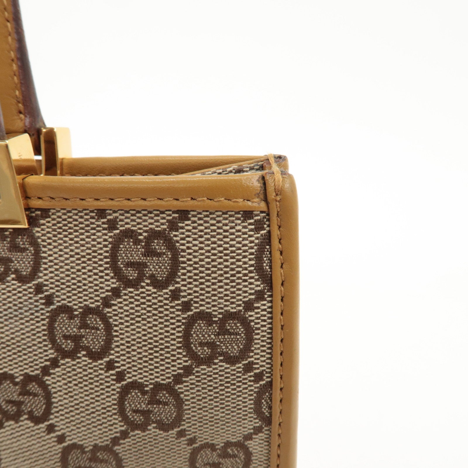 GUCCI Jackie Leather Shoulder Bag Tote Bag Beige 002.1073 Used