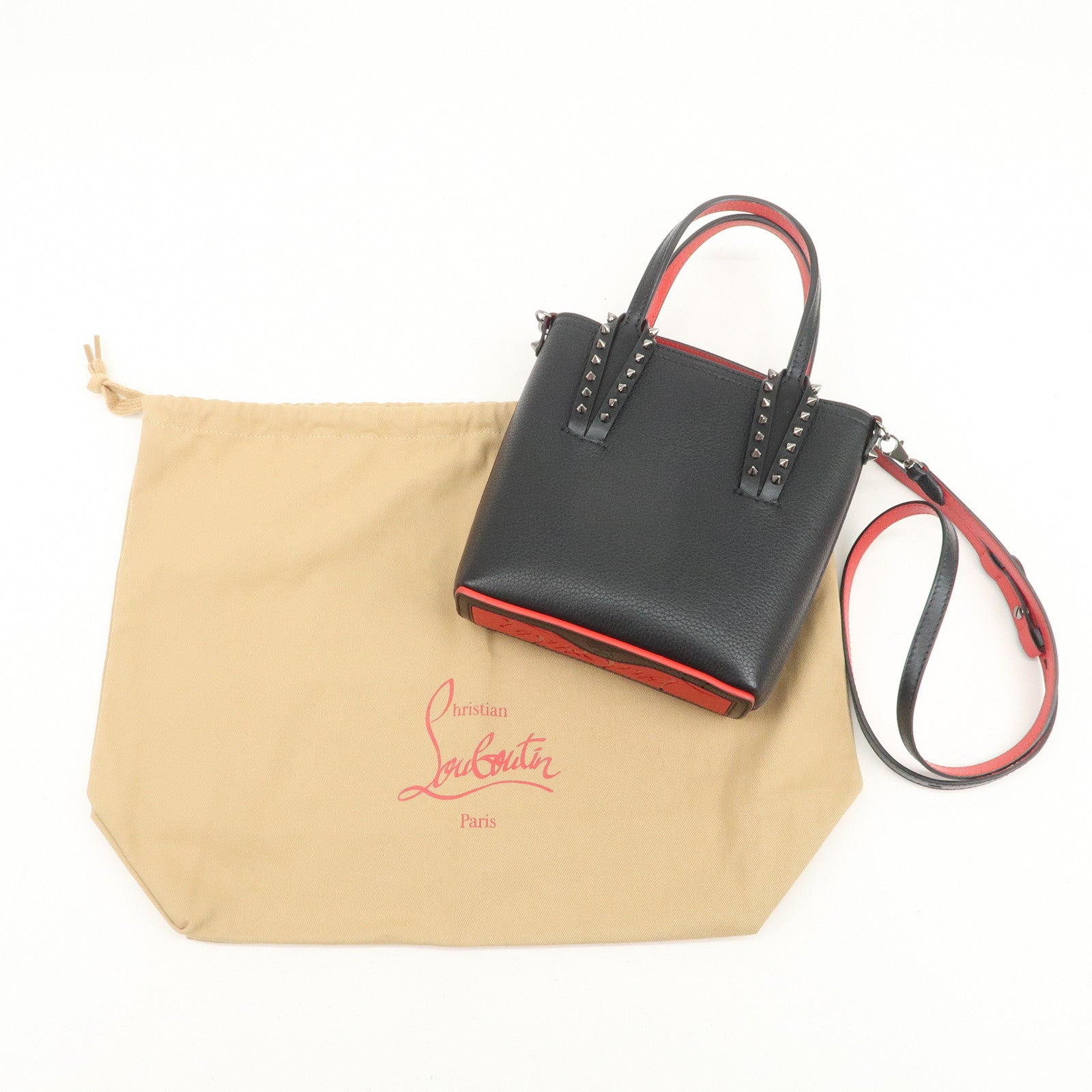 Christian Louboutin Cabata N/S Mini Tote Bag 2Way Bag Hand Bag