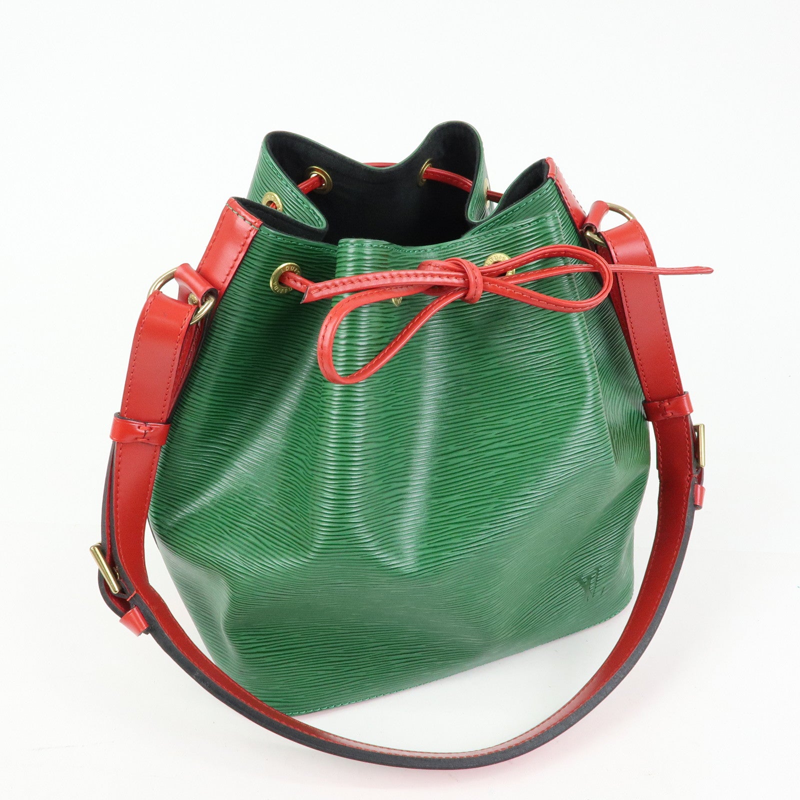 Louis Vuitton Epi Petit Noe Bicolor Shoulder Bag Green Red M44147
