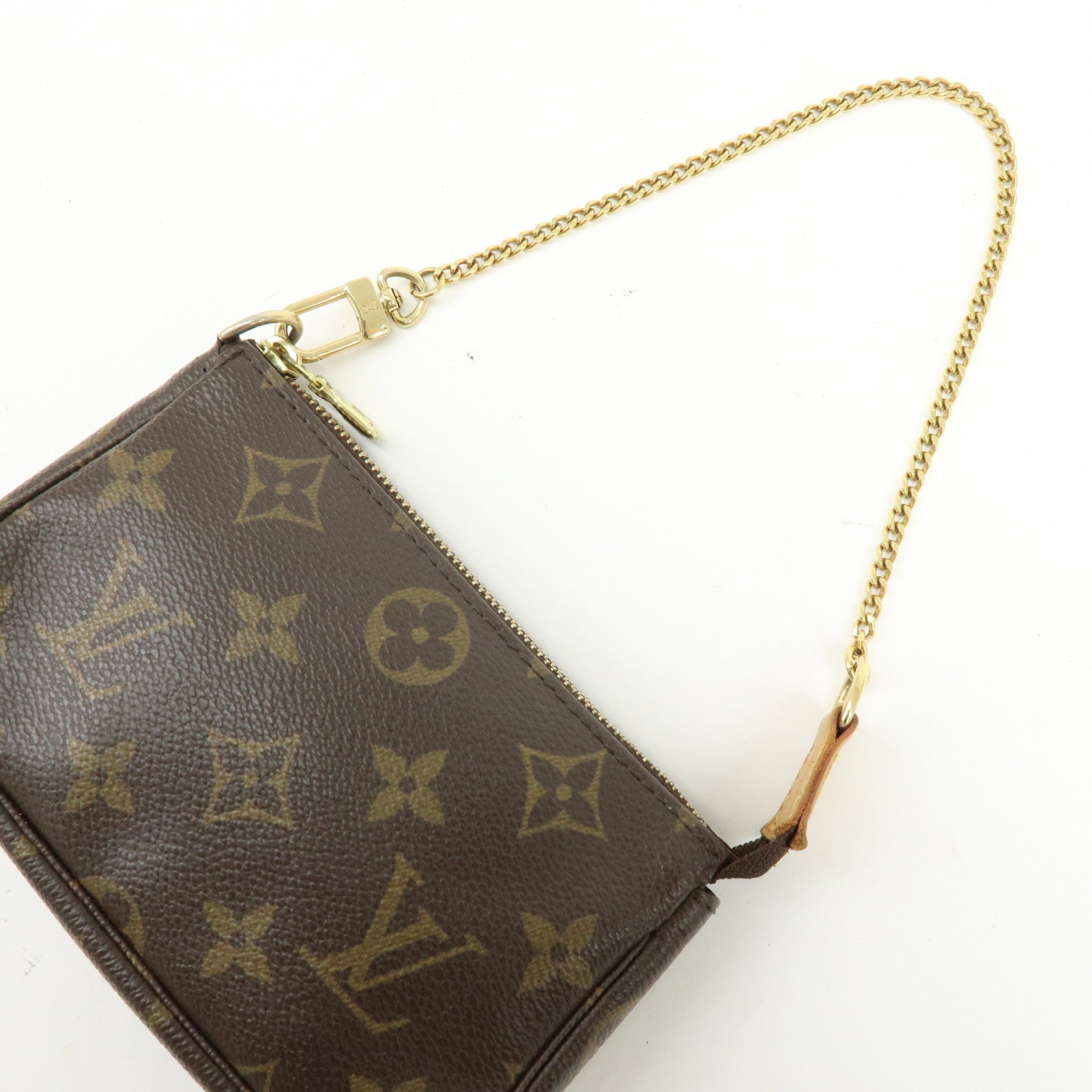 Louis Vuitton Monogram Mini Pochette Accessoires Hand Bag M58009