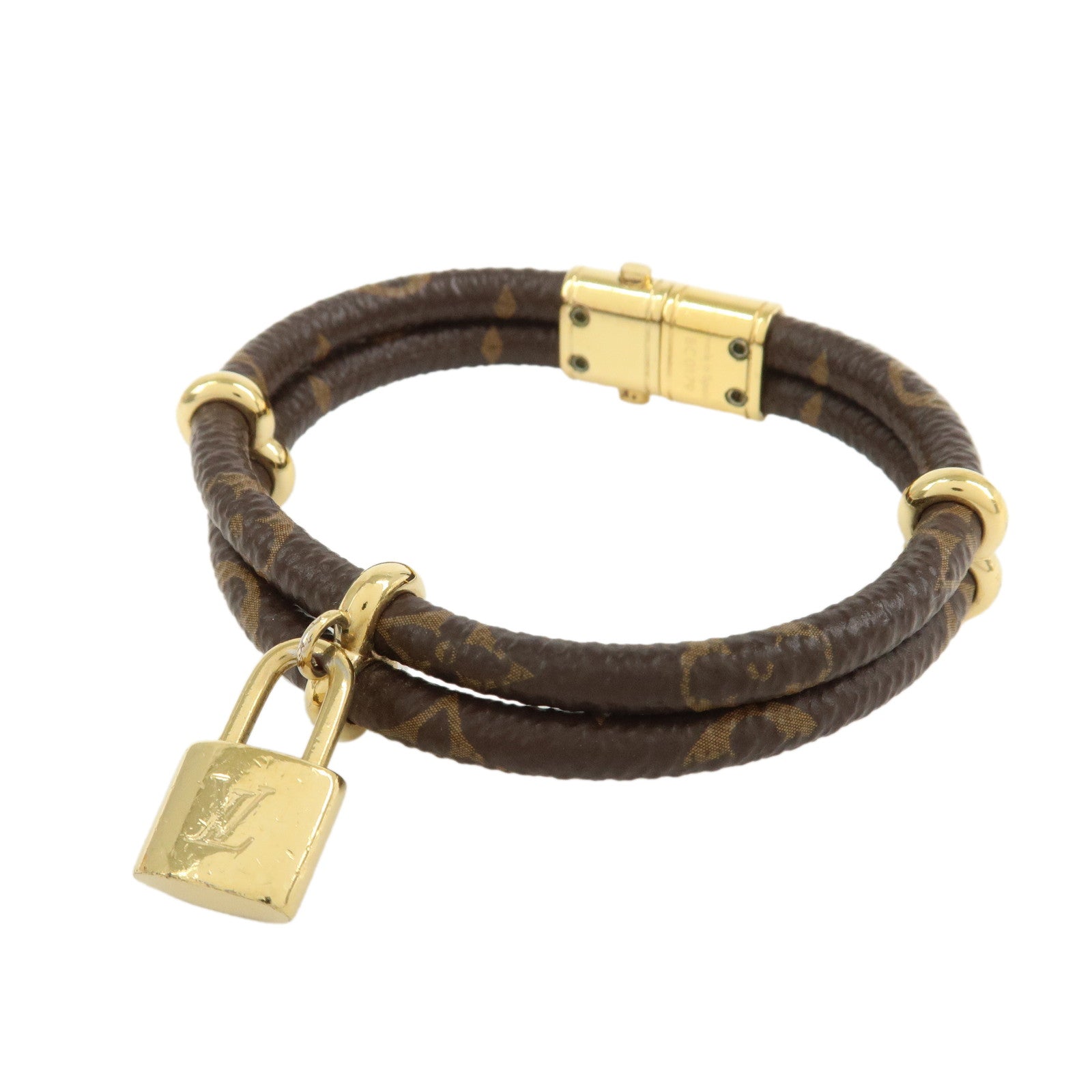Louis Vuitton Monogram Keep It Twice Bracelet Brown M6640