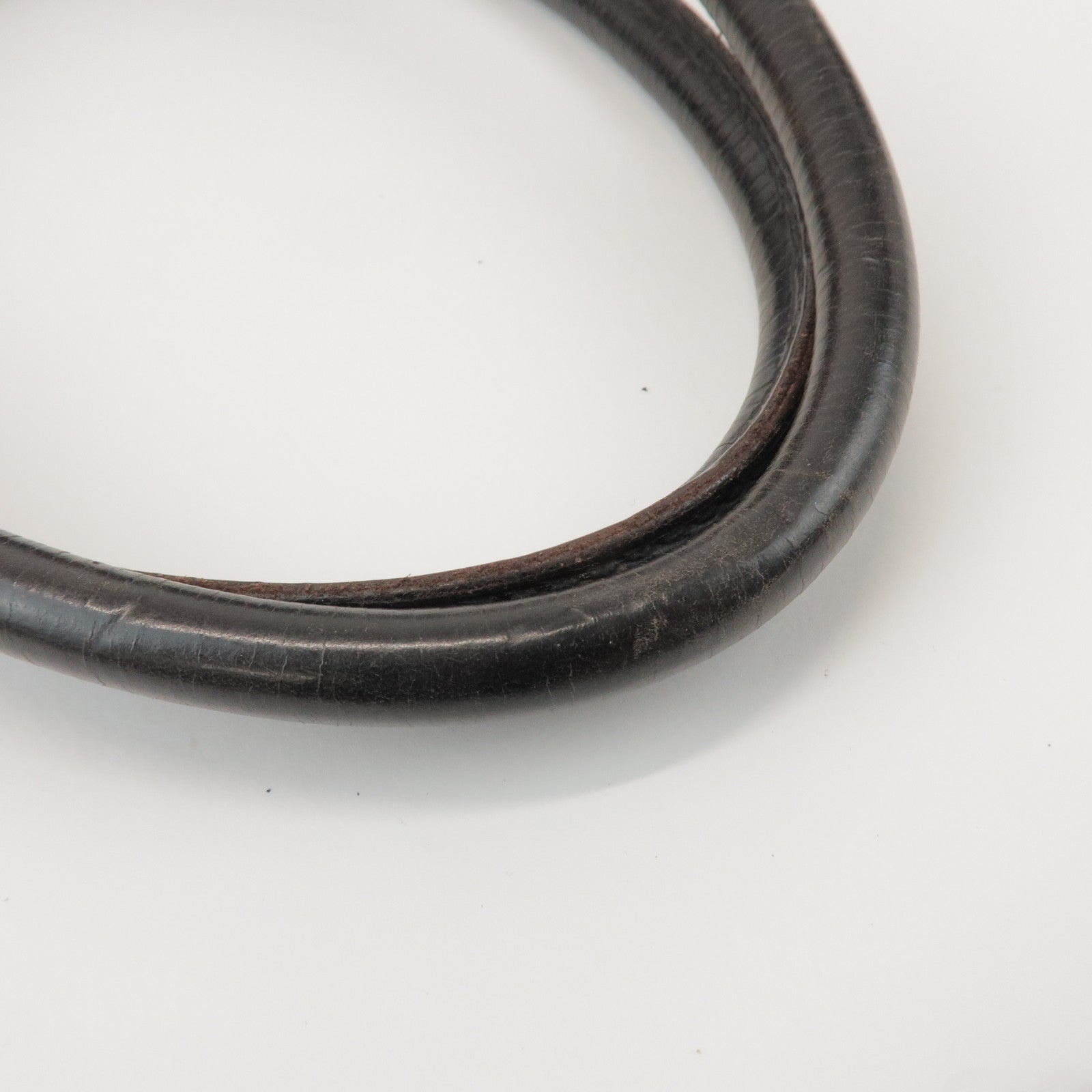 FENDI Etnico Leather Tote Bag Hand Bag Dark Brown 8BN162