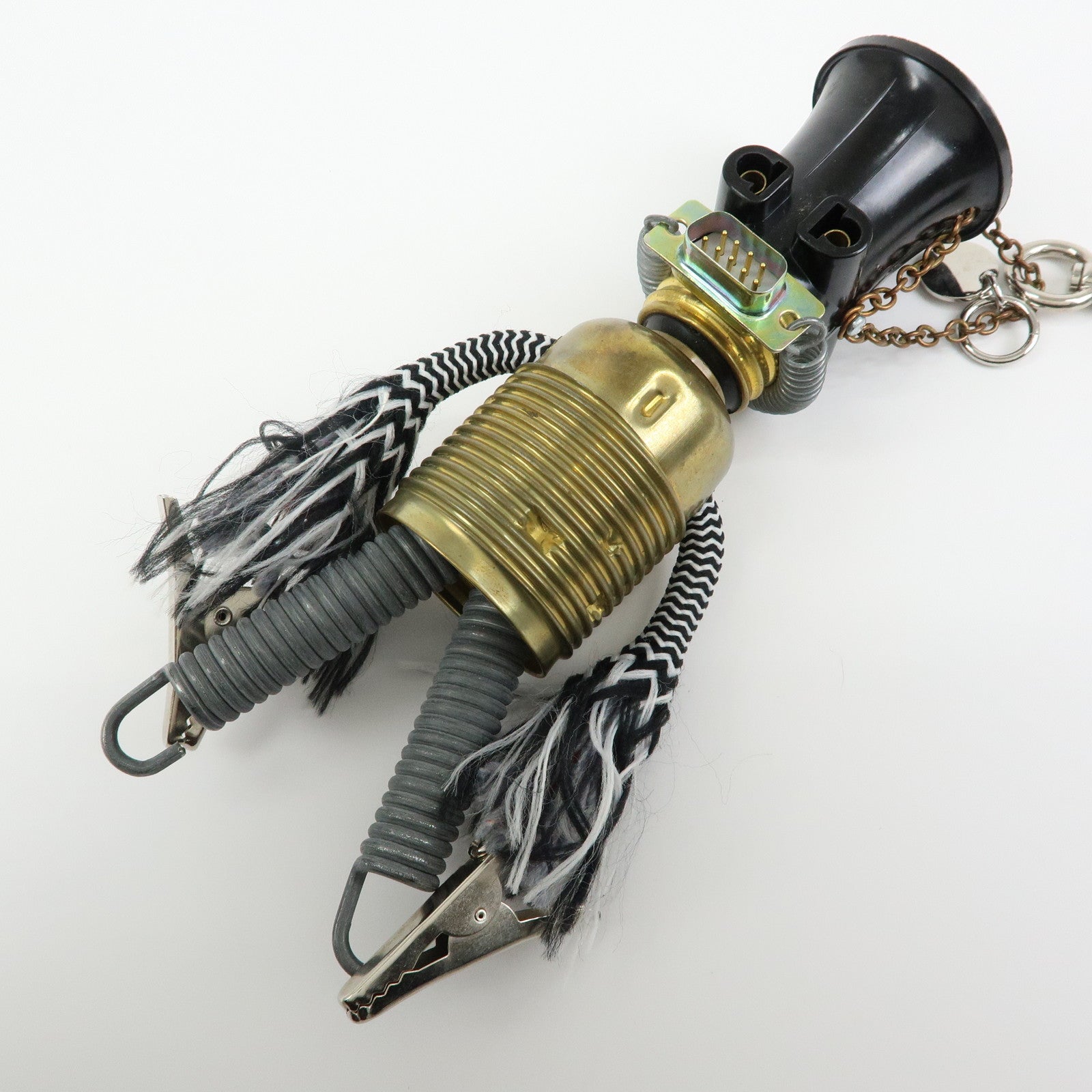 PRADA Robot Metal Plastic Bag Charm Key Charm Silver Gold
