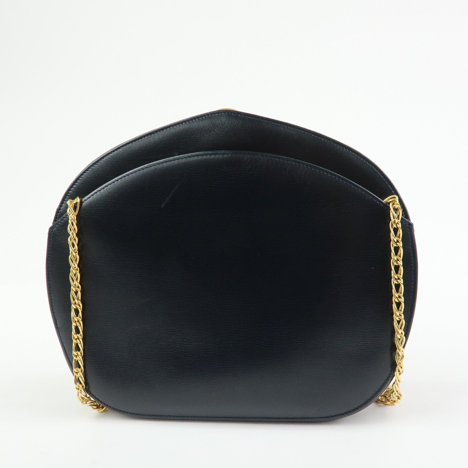 Cartier Sapphire Line Leather Shoulder Bag Crossbody Bag Dark Navy