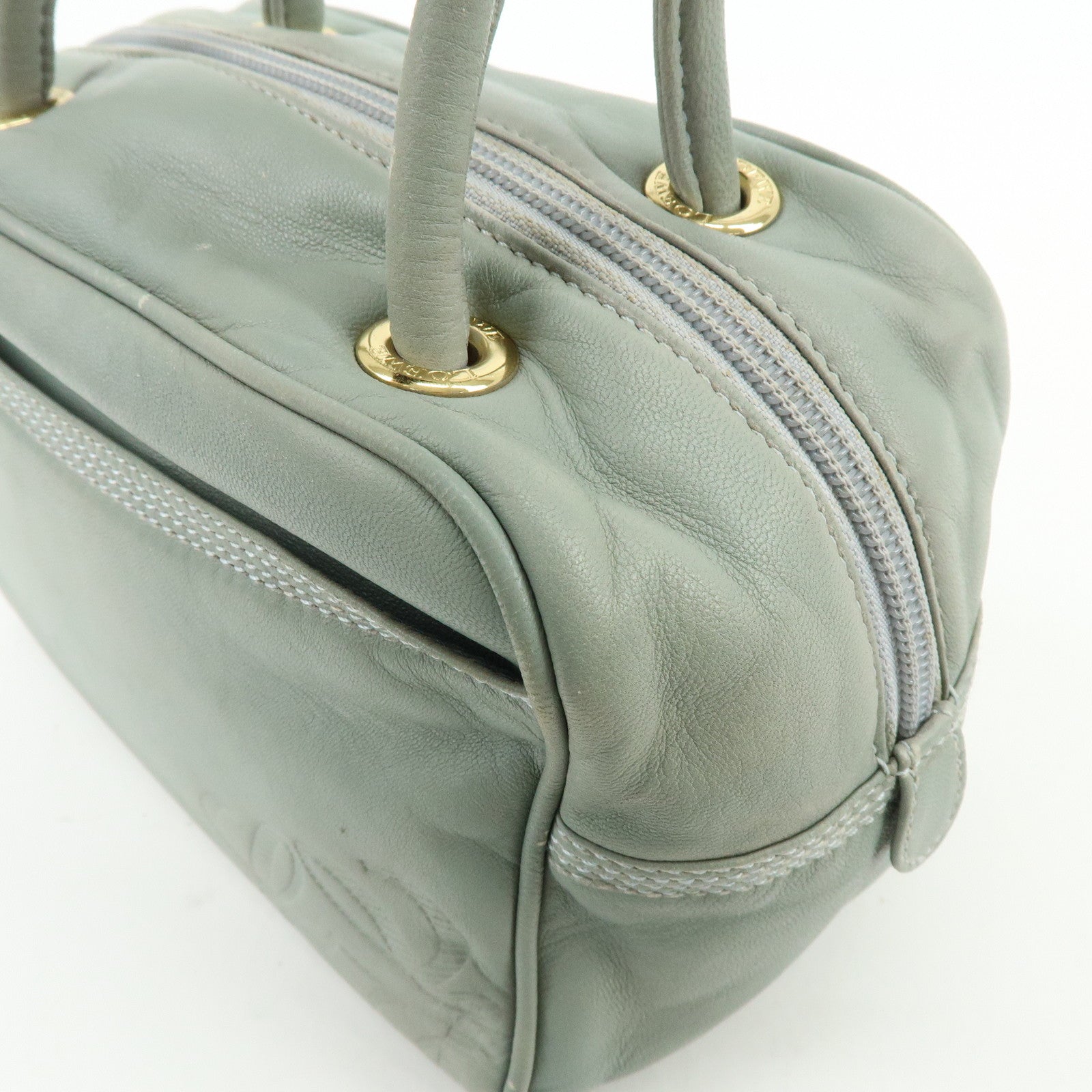 LOEWE Anagram Nappa Leather Mini Hand Bag Blue