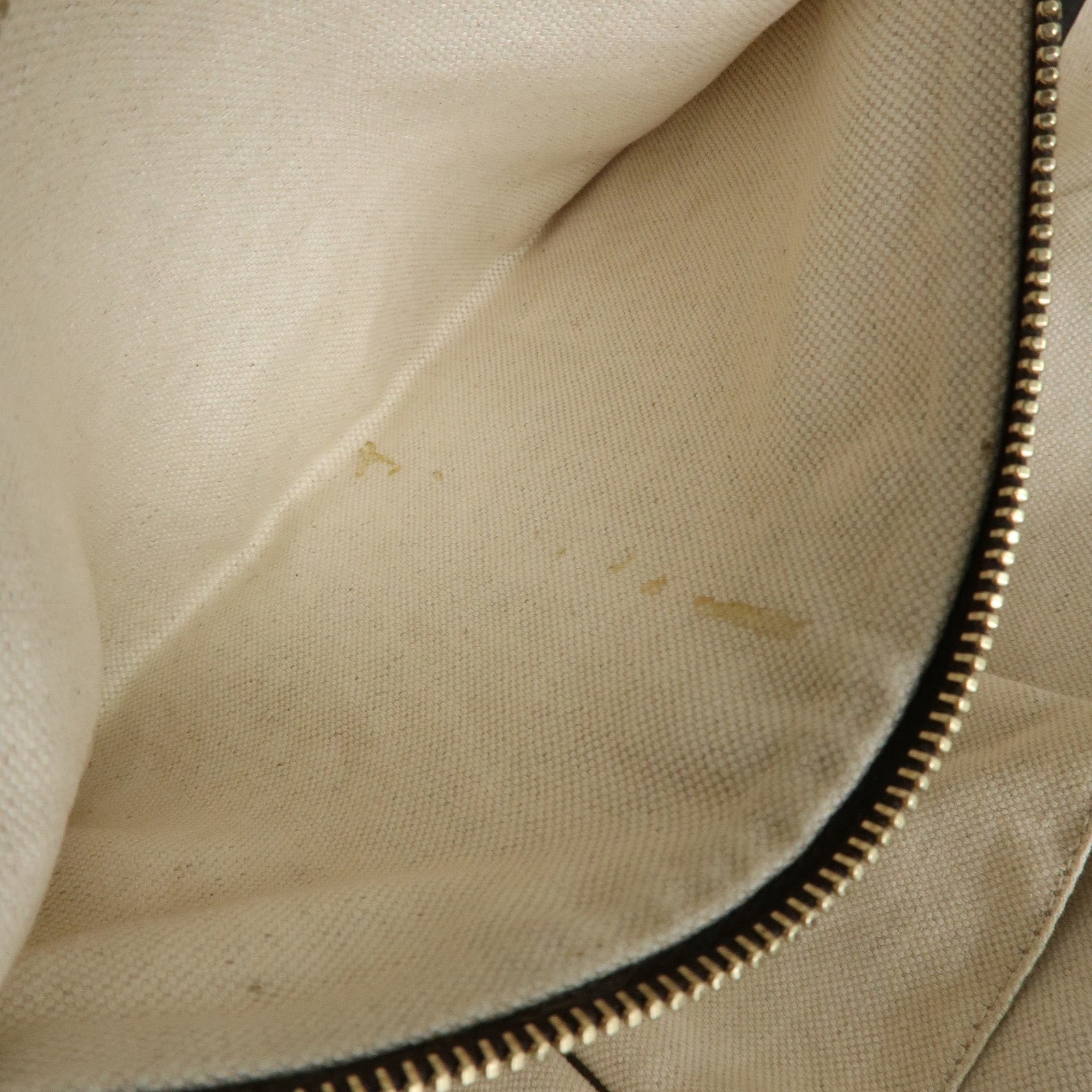 GUCCI Sherry Canvas Leather Tote Bag Hand Bag Beige Brown 257061
