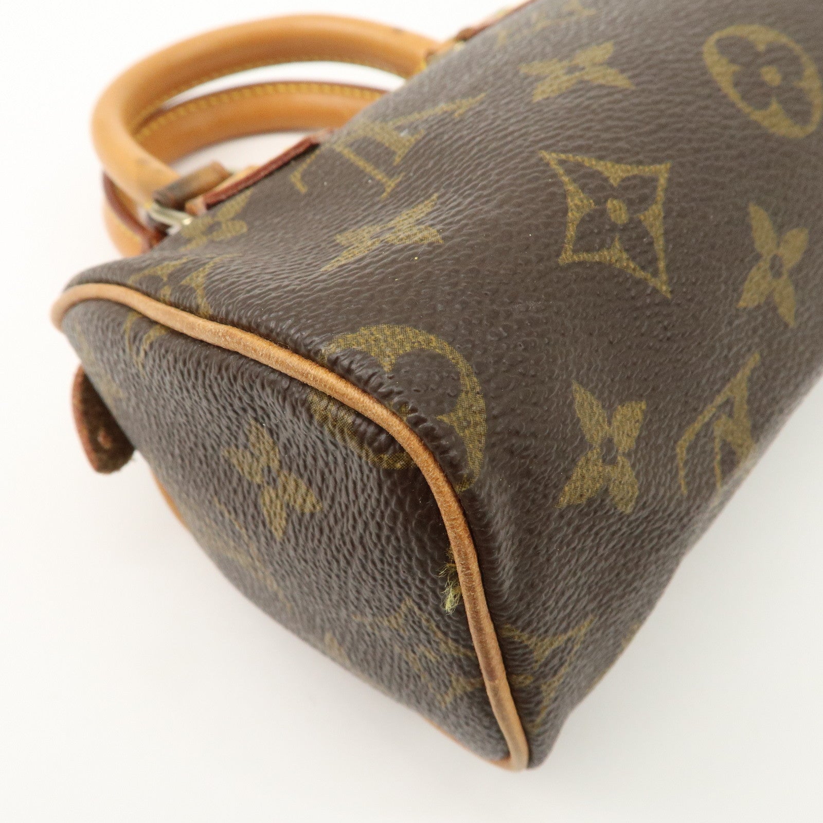 Louis Vuitton Monogram Mini Speedy Hand Bag & Strap TH0955 J00145 Used