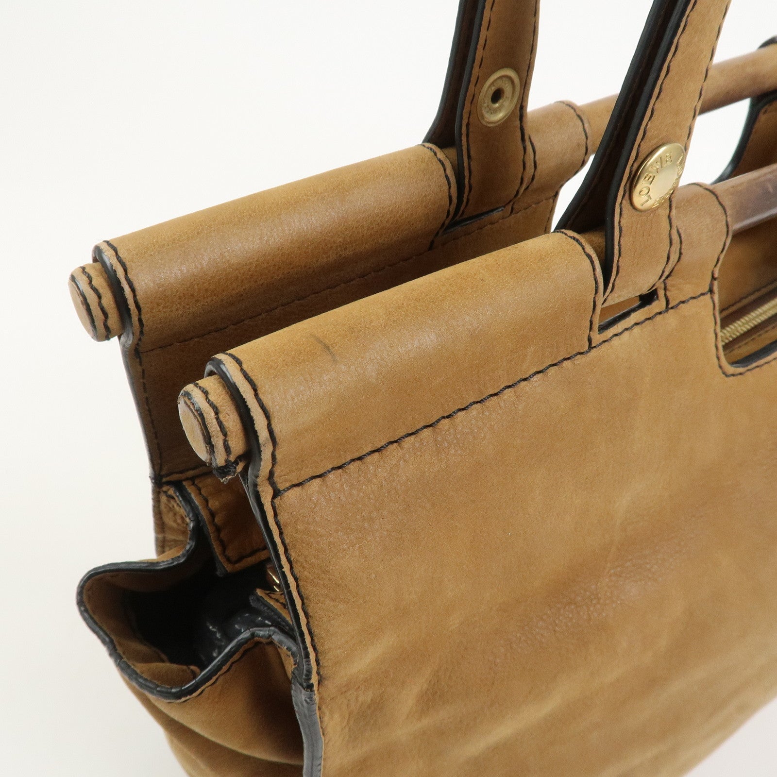 LOEWE Candy Leather Tote Bag Hand Bag Brown