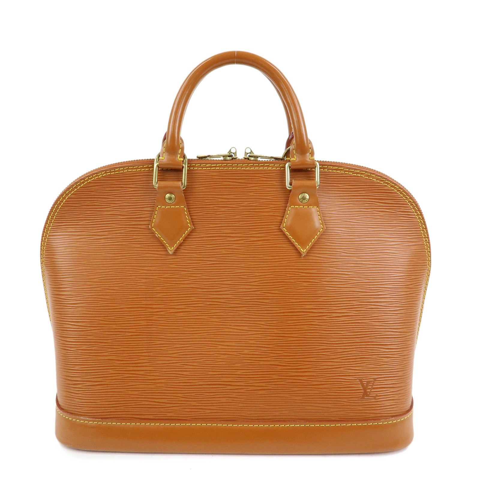 Louis Vuitton Epi Alma PM  Lether Hand Bag Zipang Gold M52148