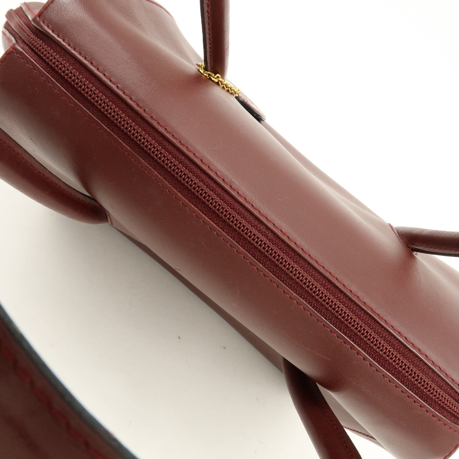 Cartier Must de Cartier Leather Hand Bag Tote Bag Bordeaux