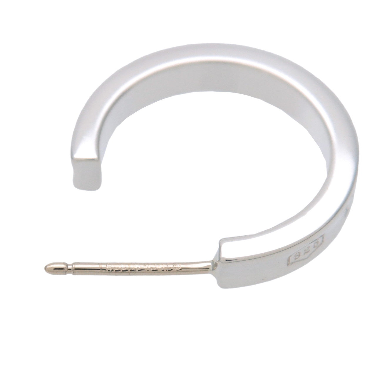 Tiffany & Co 1837 Narrow Hoop Small Earrings SV925 Silver