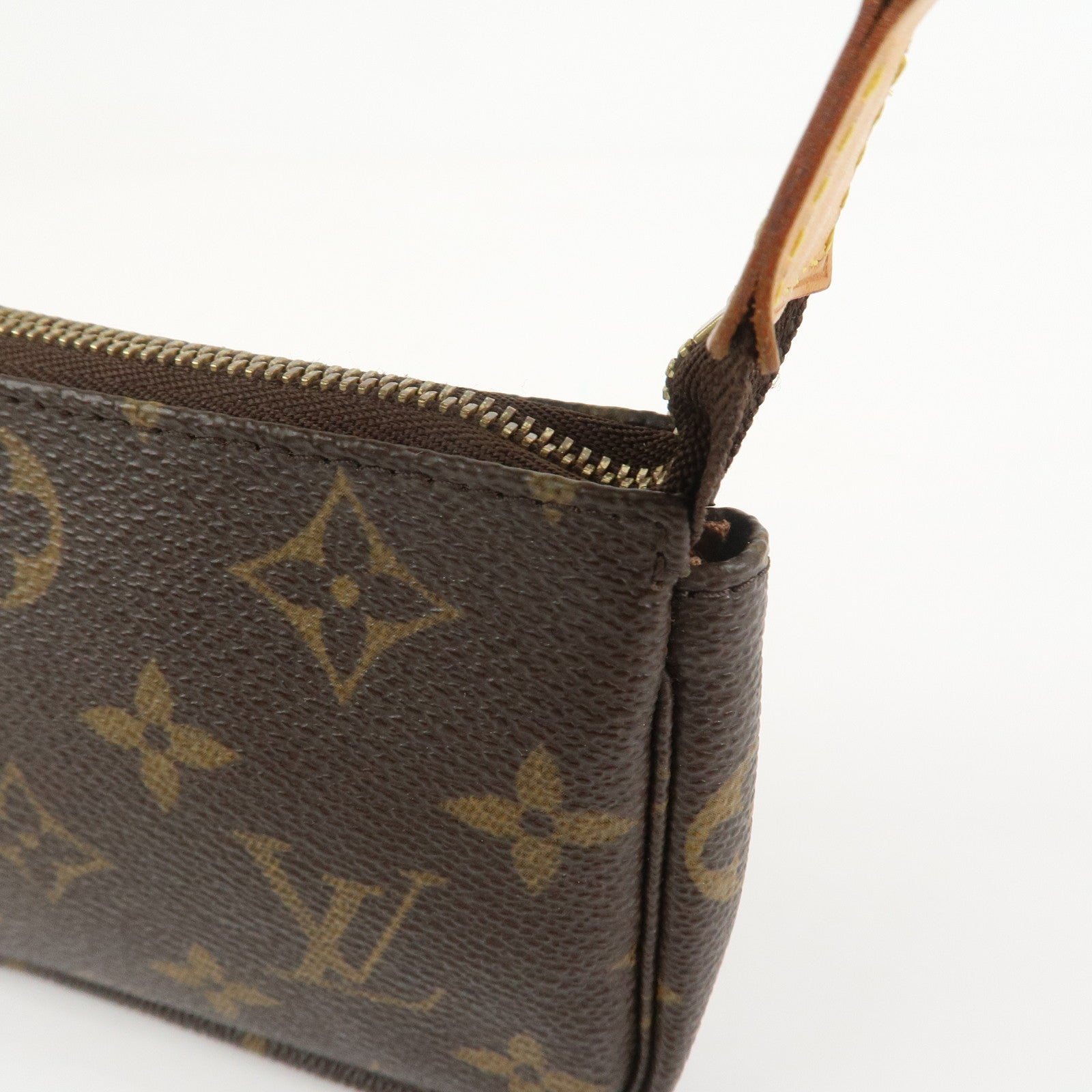 Louis Vuitton Monogram Mini Pochette Accessoires Hand Bag M58009