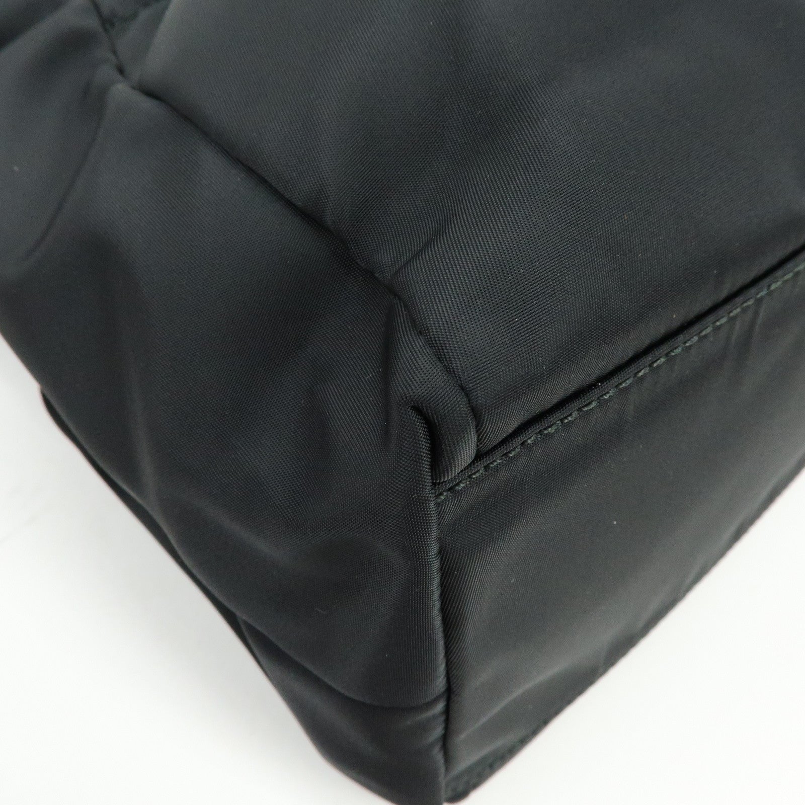 Ferragamo Vara Ribbon Nylon Patent Leather 2Way Bag Hand Bag Black