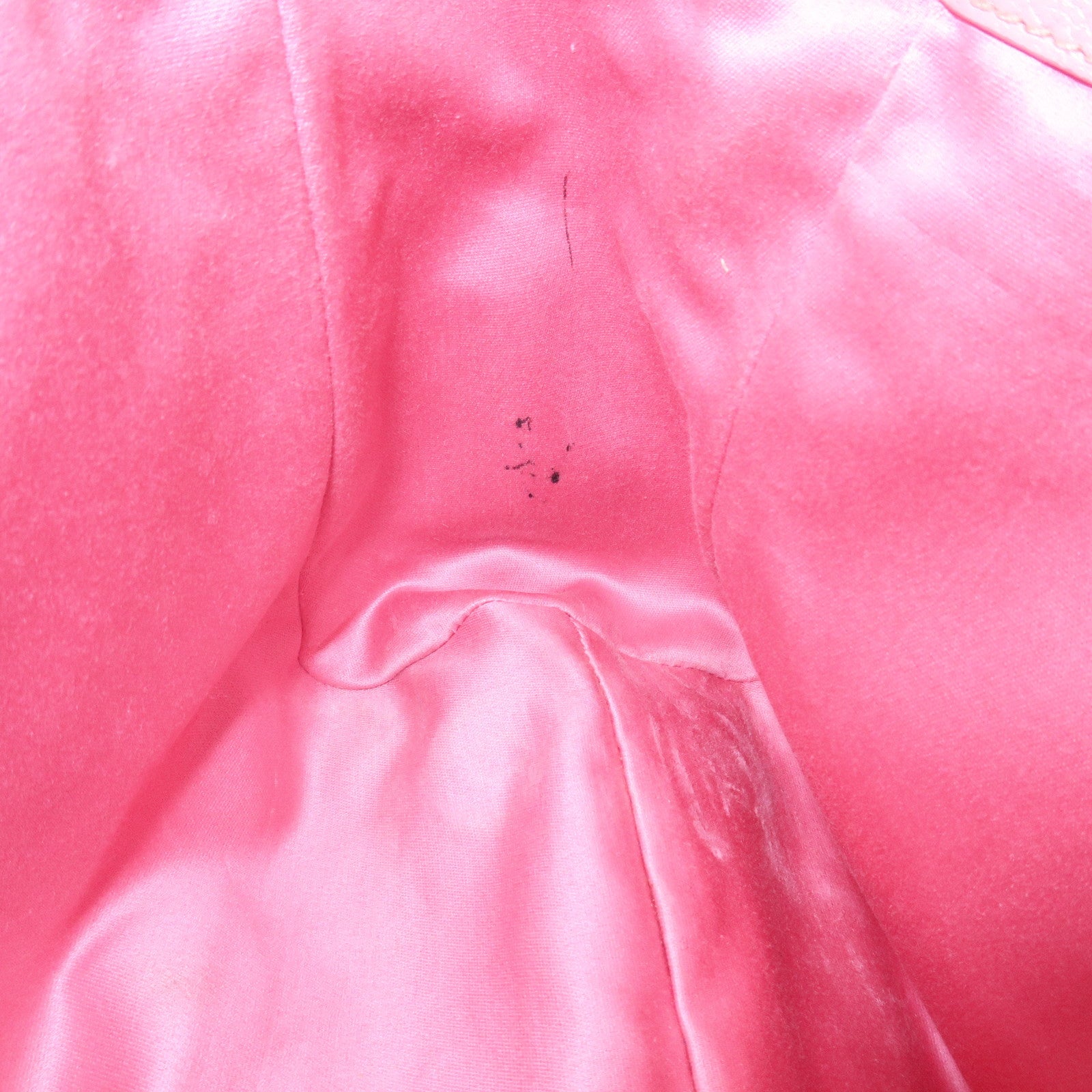 MIU MIU Logo Madras Leather Hand Bag Tote Bag Pink