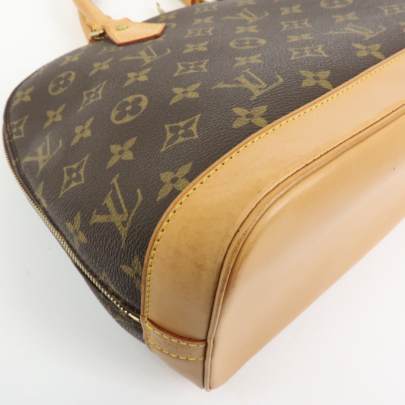 Louis Vuitton Monogram Alma Hand Bag Brown M51130