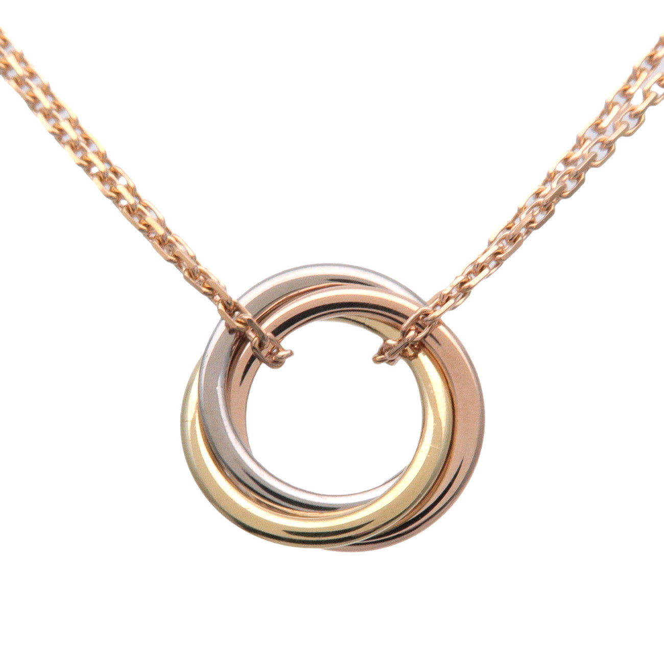 Cartier Sweet Trinity Necklace K18 750 Yellow White Rose Gold