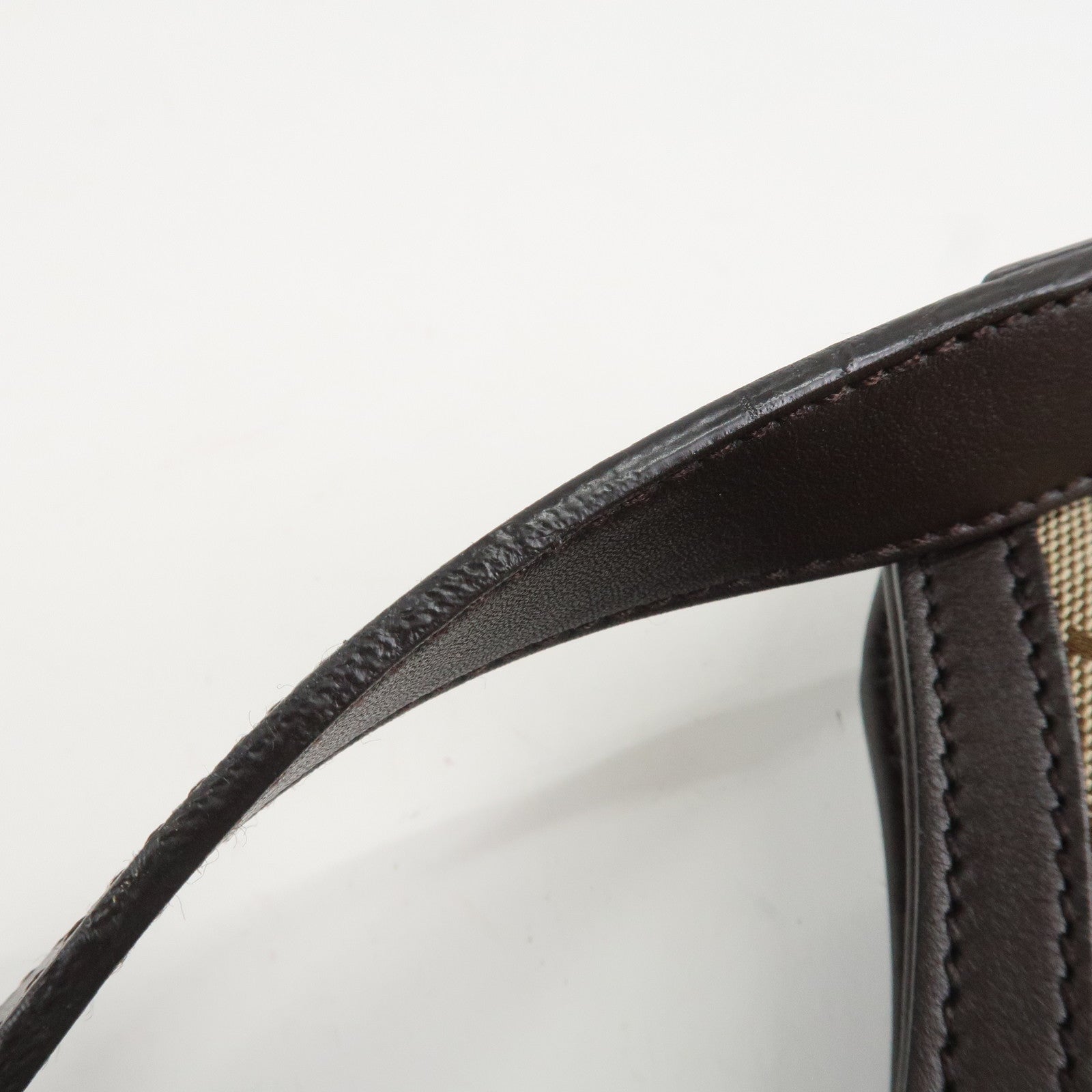 GUCCI Sherry GG Canvas Leather Shoulder Bag Beige 388921 Used