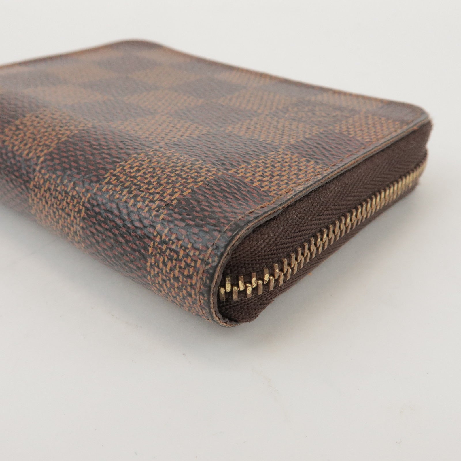 Louis Vuitton Damier Canvas Zippy Coin Case Wallet Brown N63070