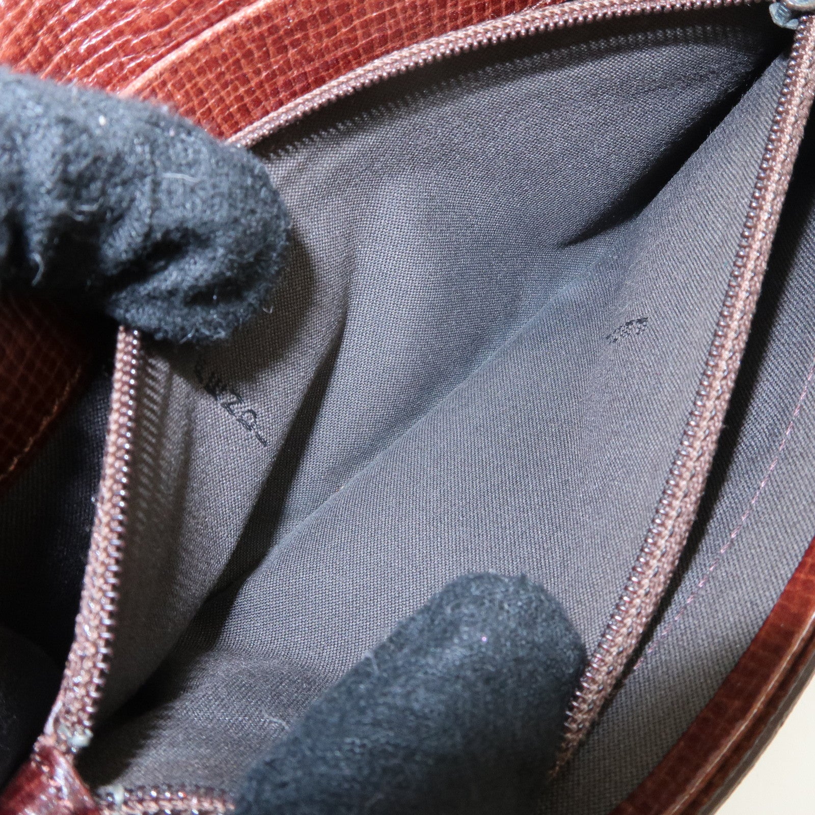 FENDI Zucca PVC Leather Bi-fold Long Wallet Black Brown 8M0000 Used