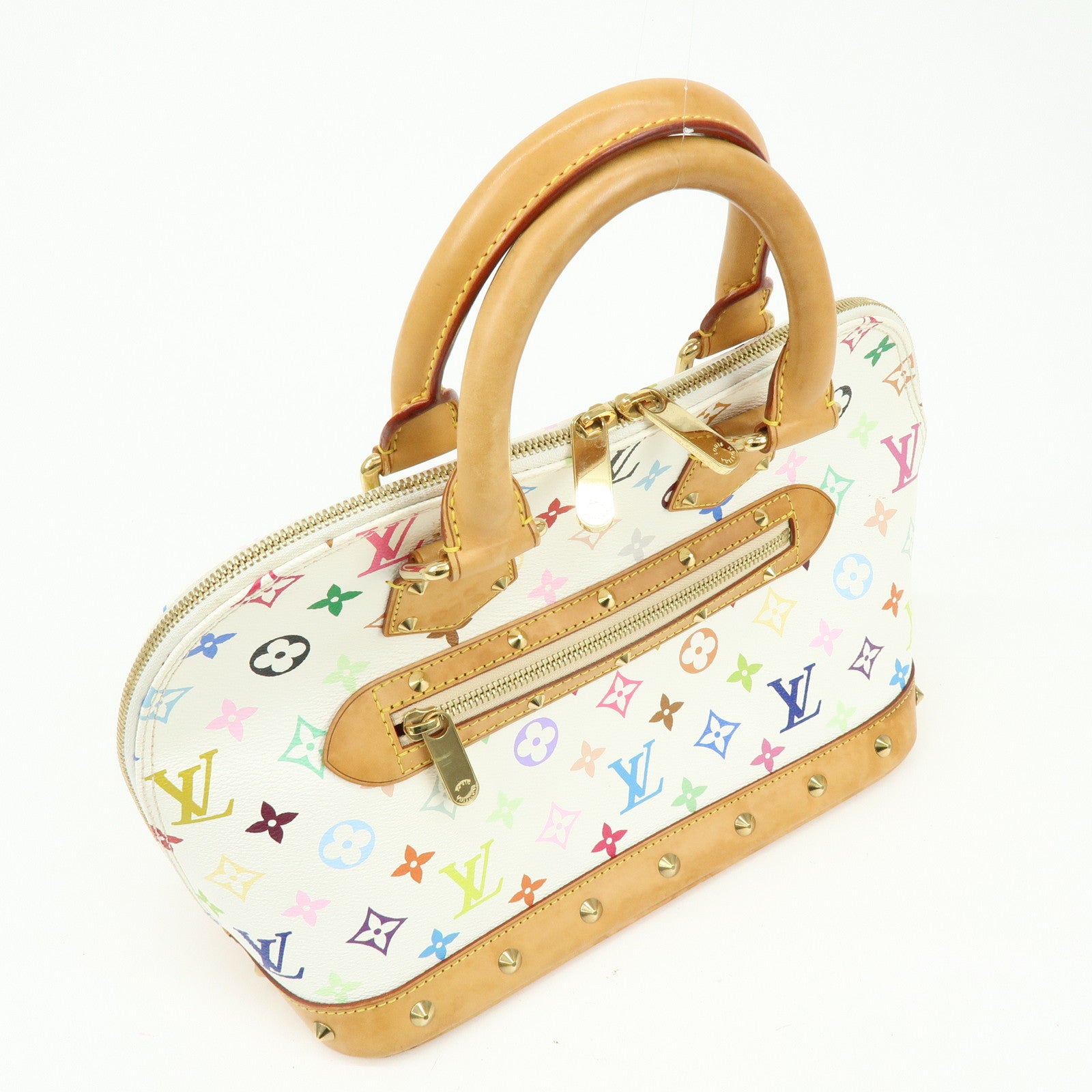 Louis Vuitton Monogram Multicolor Alma PM Hand Bag Blanc M92647