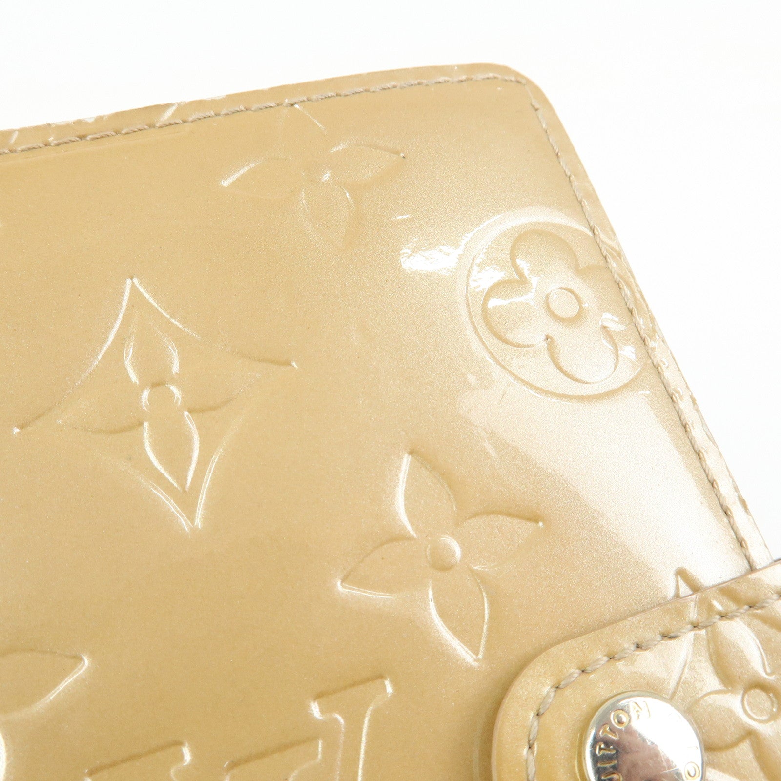 Louis Vuitton Monogram Vernis Agenda PM Planner Cover Beige R21001