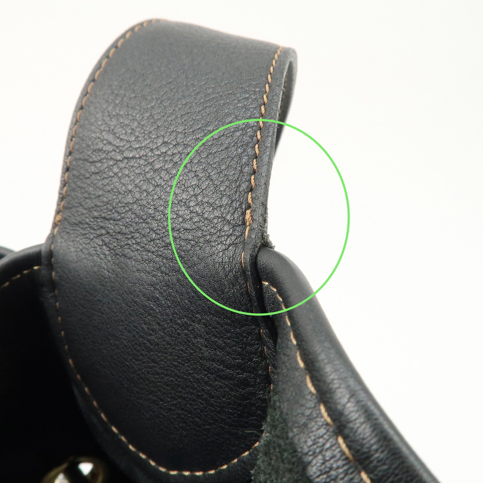 LOEWE Anton Leather Shoulder Bag Cross Body Bag Black Used