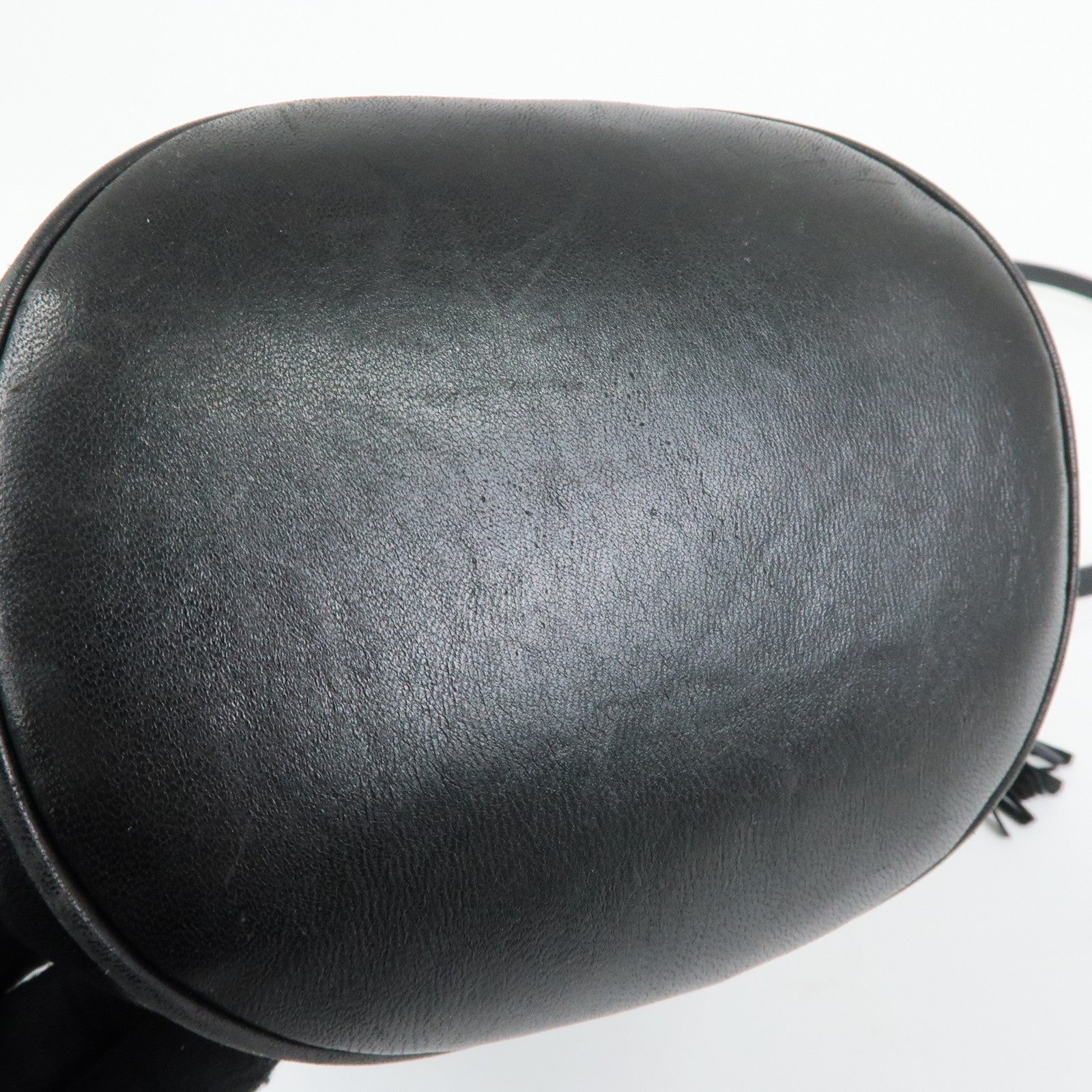 Ferragamo Leather Suede Shoulder Bag Crossbody Bag Black
