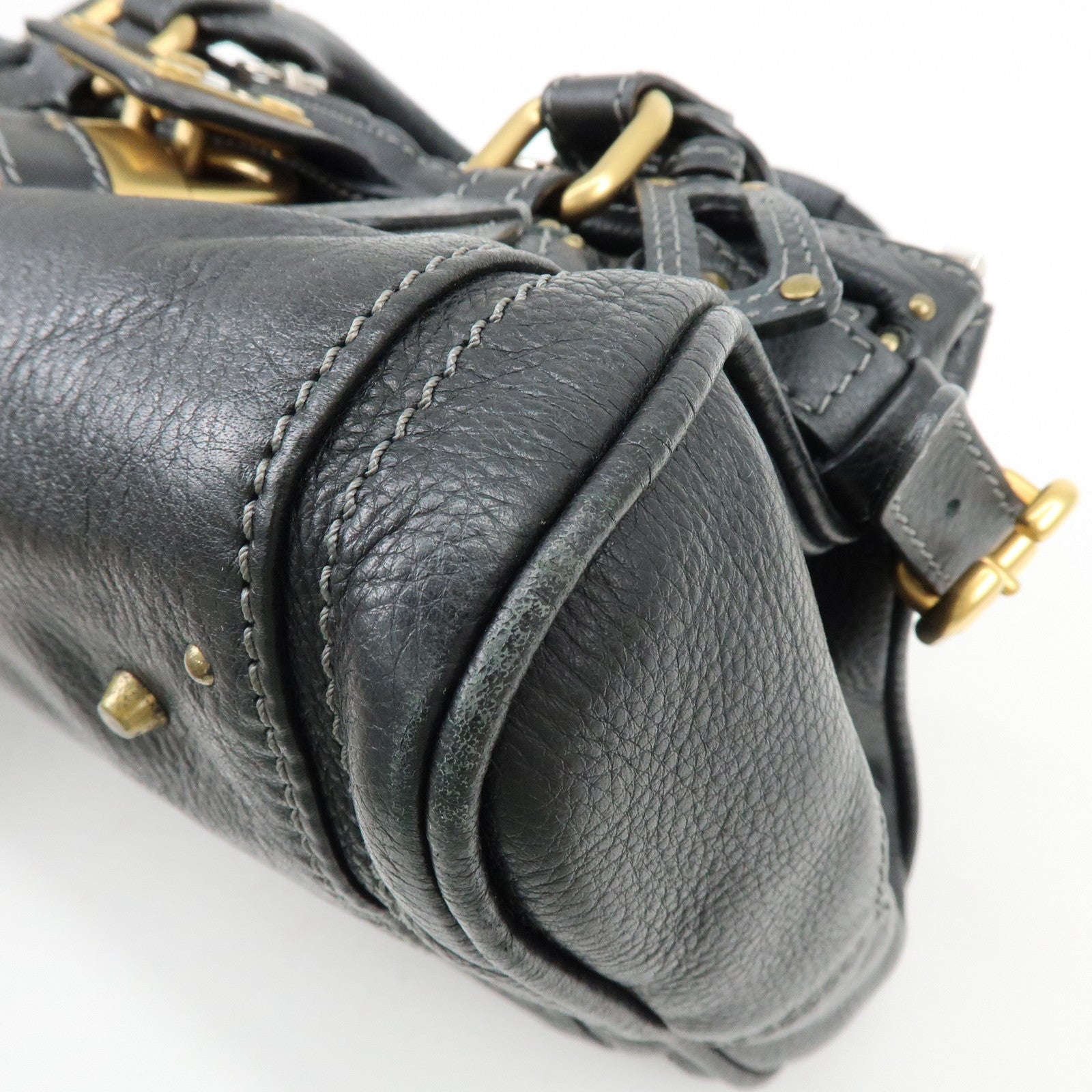 Chloe Paddington Leather Hand Bag Shoulder bag Black