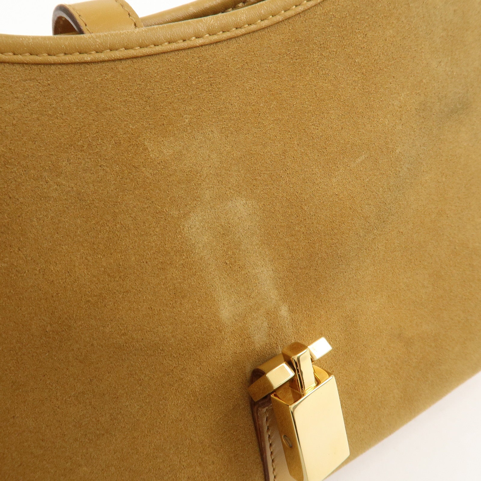 GUCCI Jackie Suede Leather Shoulder Bag Hand Bag Camel 002･1068