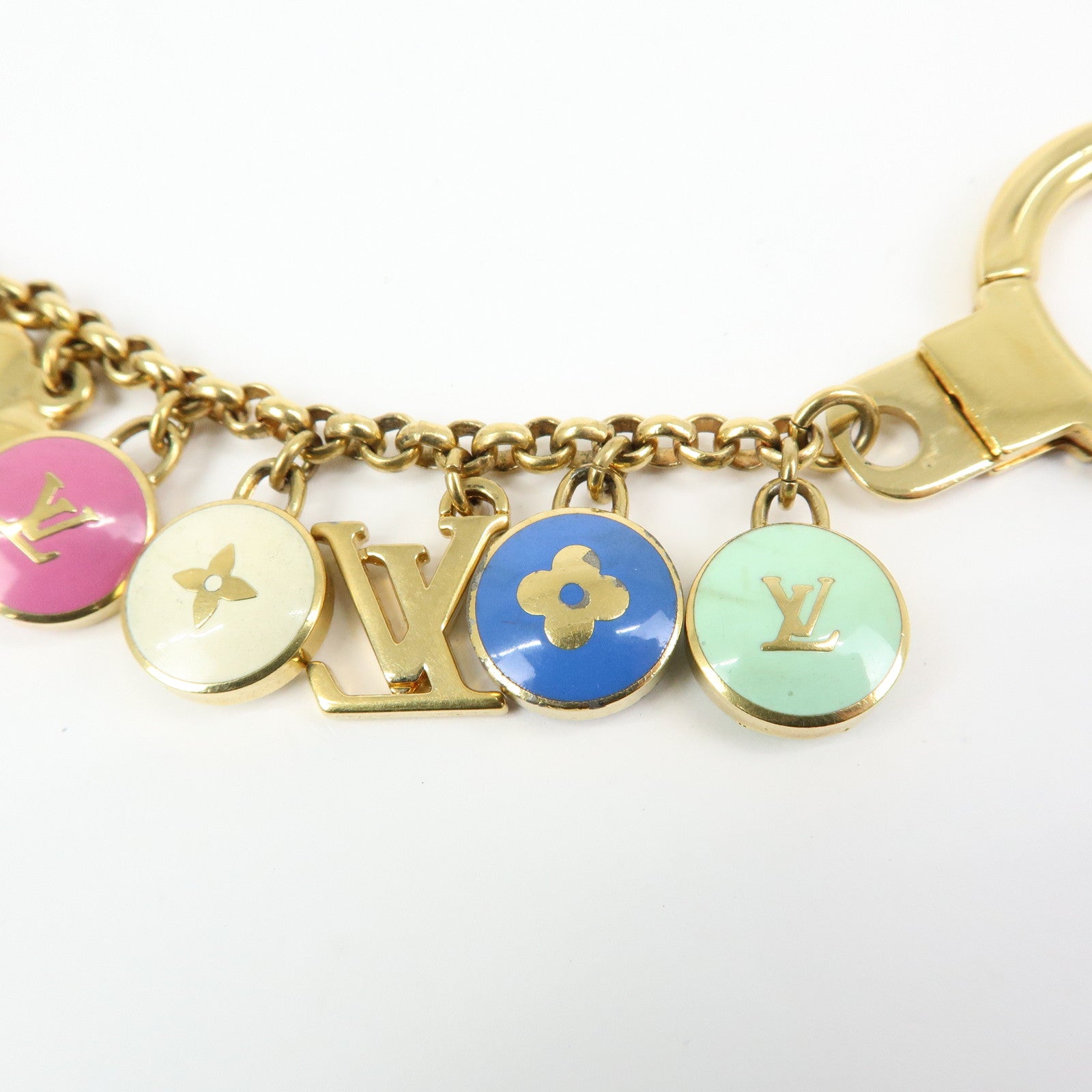 Louis Vuitton Monogram Porte Cles Chaine Pastille Bag Charm M65380