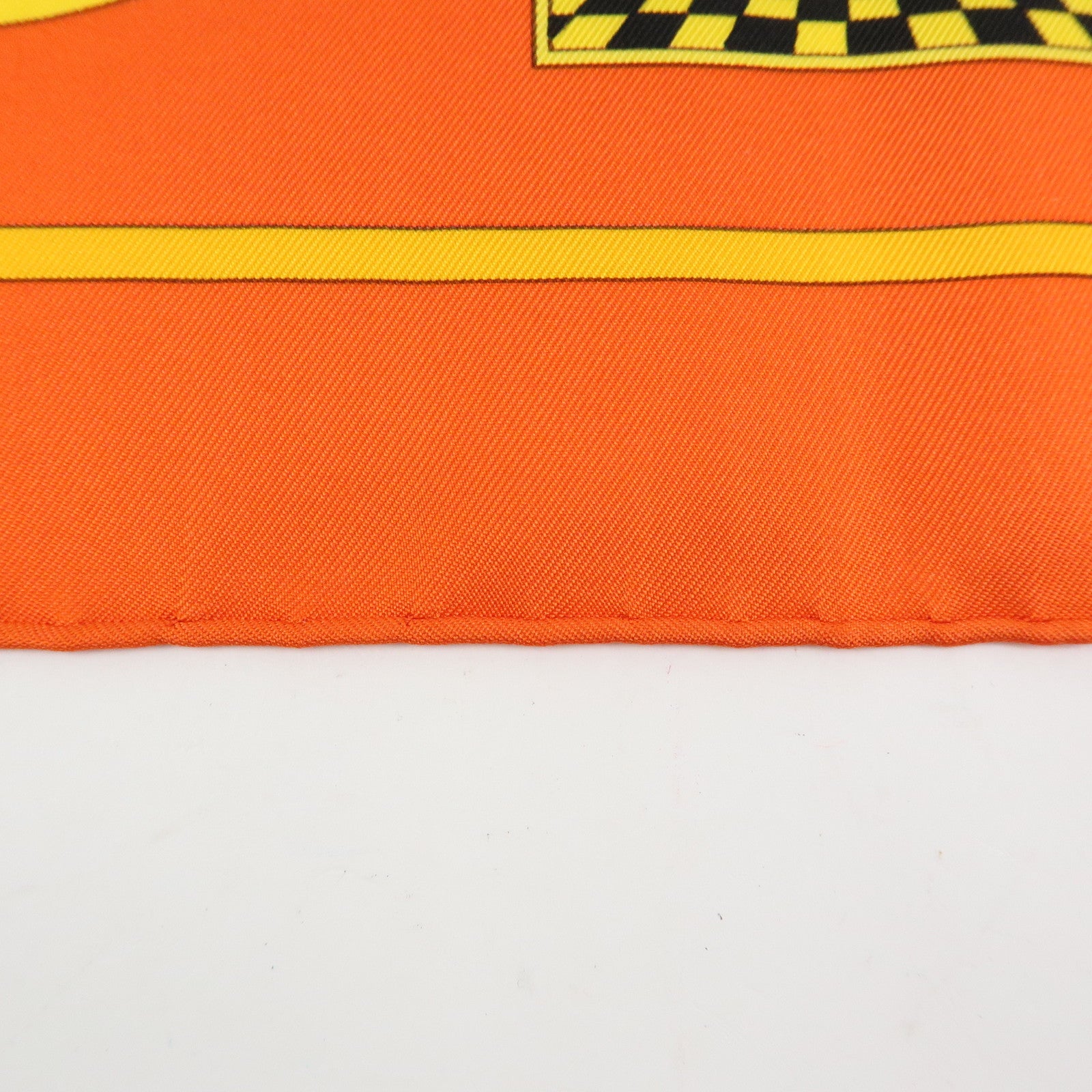 HERMES Carre 90 Silk 100% Scarf IN SALZBURG Orange Gold Brown