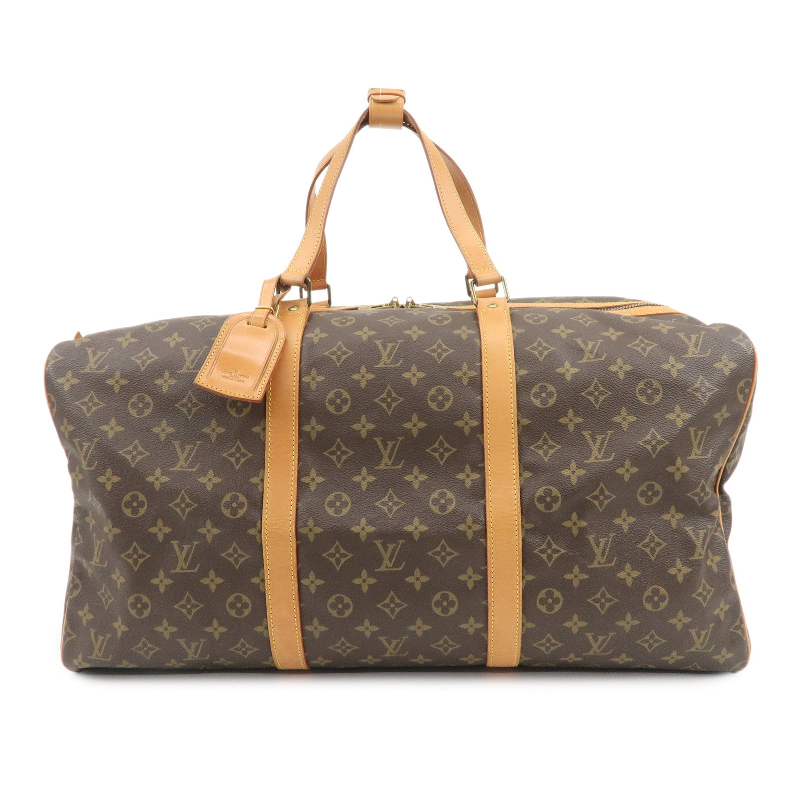 Louis Vuitton Monogram Sac Souple 55 Boston Bag Brown M41622