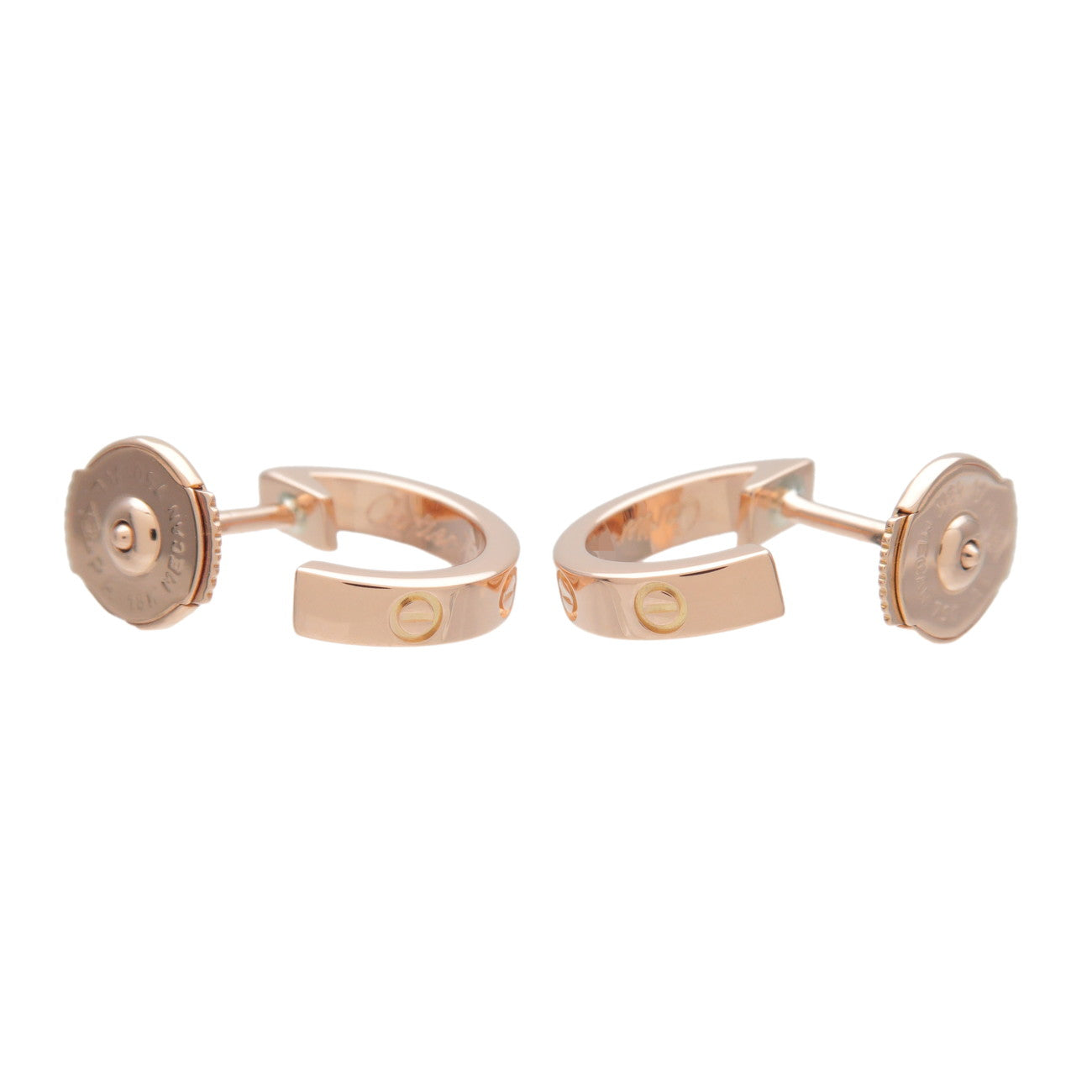 Cartier LOVE Hoop Earrings K18 750PG Rose Gold