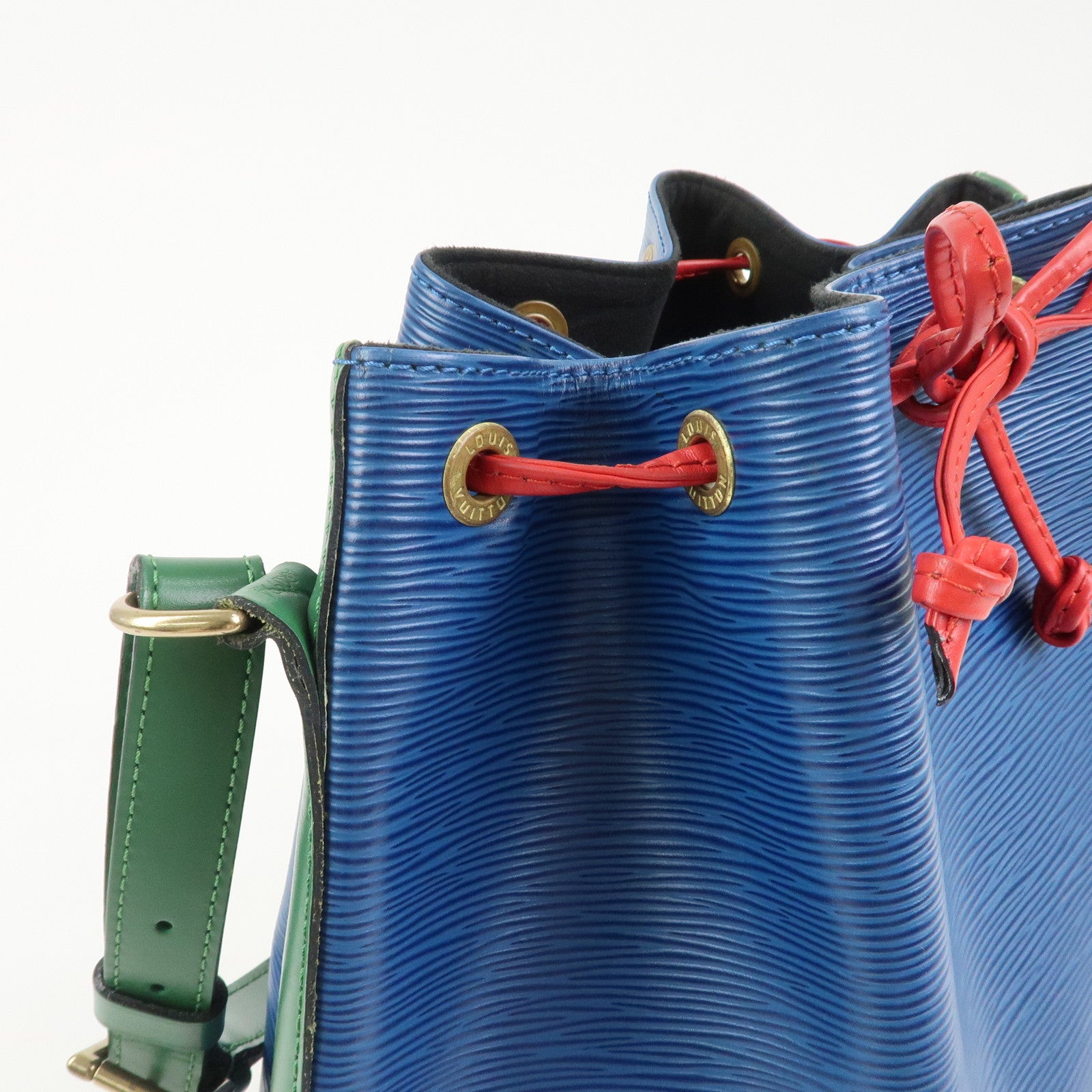 Louis Vuitton Epi Noe Tricolor Shoulder Bag Blue Green Red M44082