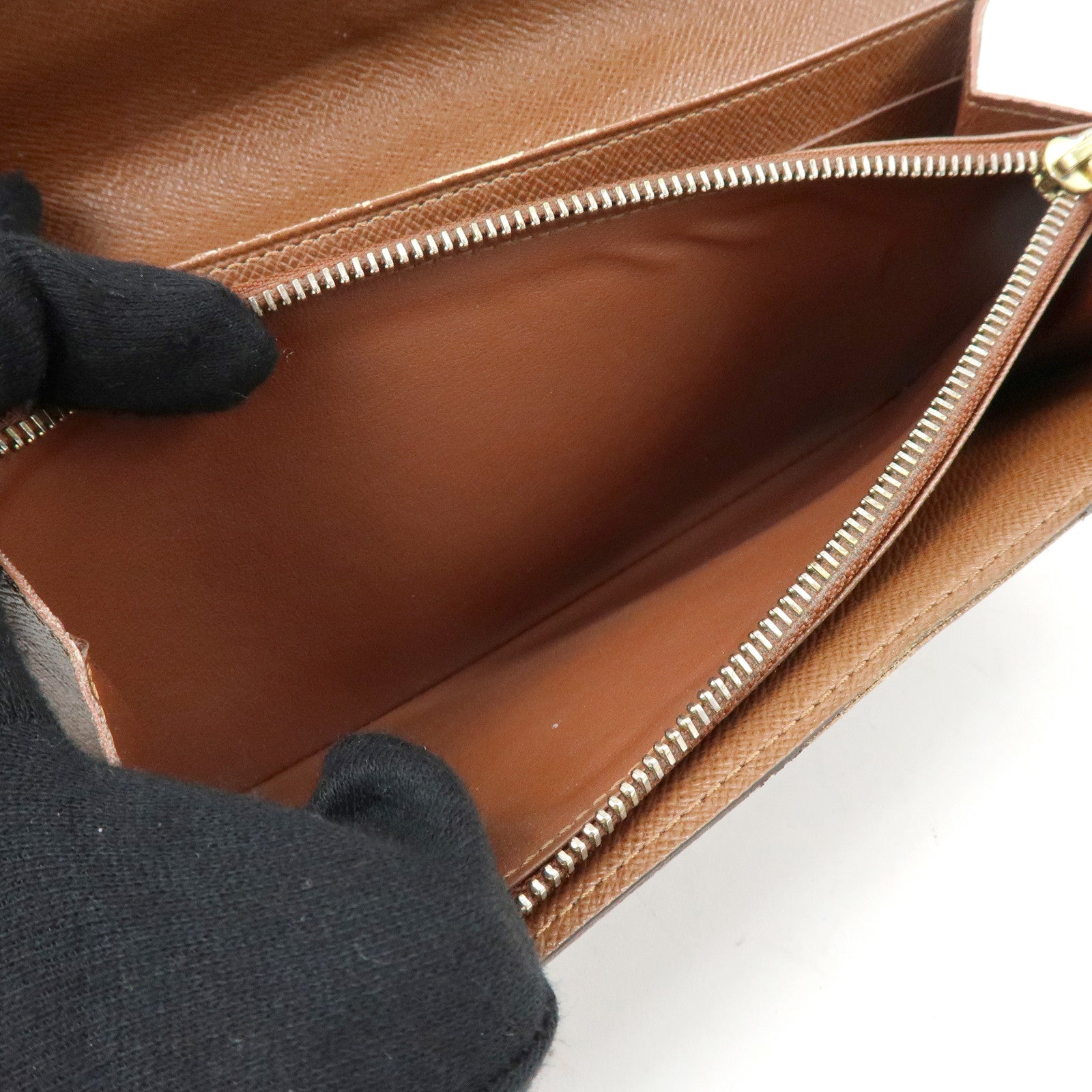 Louis Vuitton Monogram Portefeuille Sarah Long Wallet Brown M61734