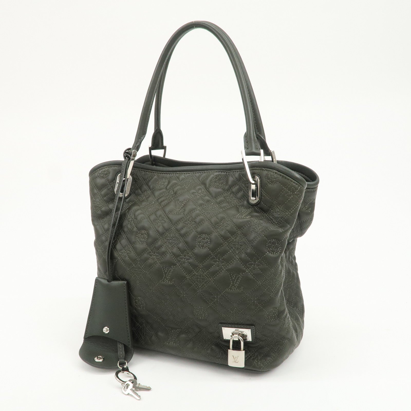 Louis Vuitton Monogram Antheia PM Leather Hand Bag Dark Green