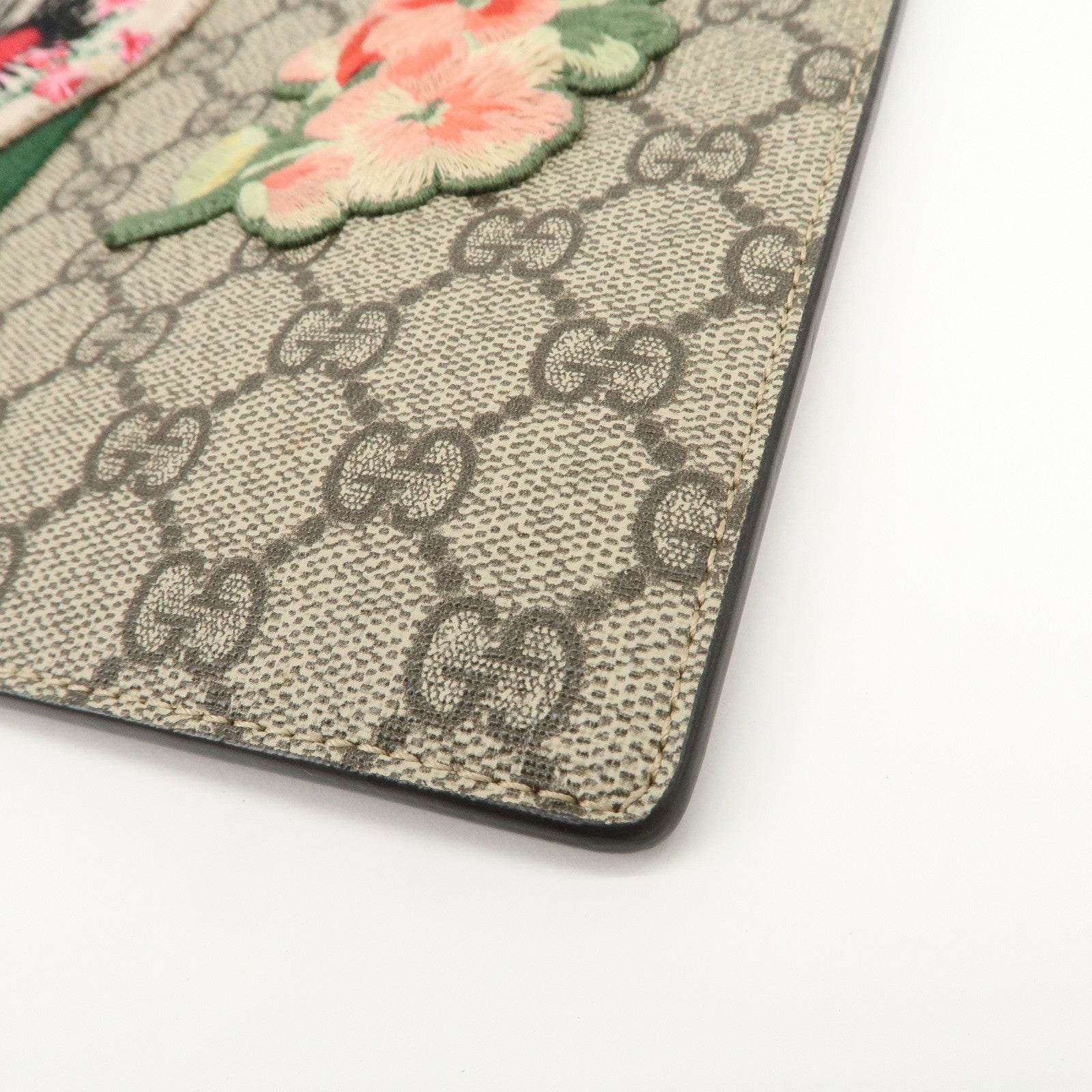 GUCCI  Sherry GG Supreme Leather Flora Clutch Bag Brown 431416