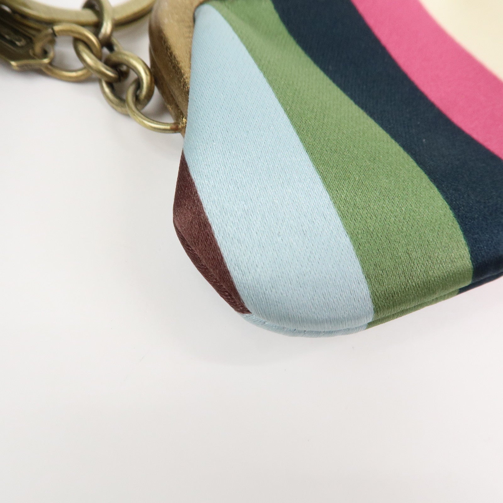 COACH Satin Canvas Set Of 2 Coin Case Card Case Beige Multicolor