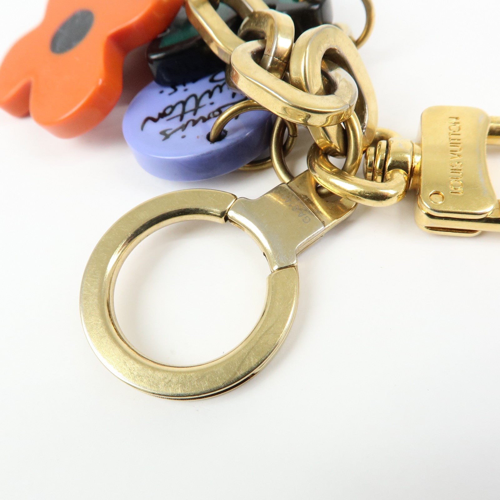 Louis Vuitton Plastic Metal Palm Tree Bag Charm Key Chain M66260