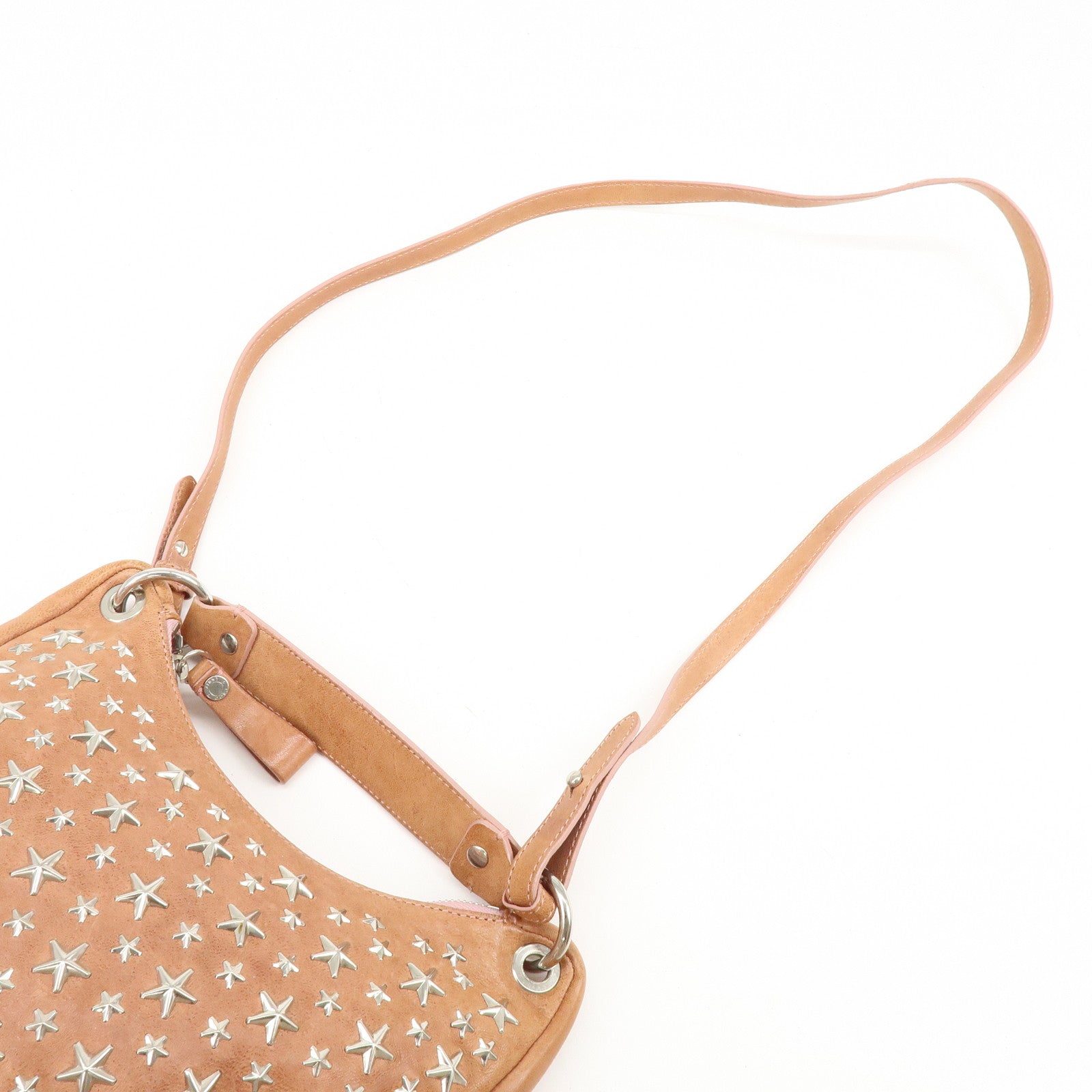 JIMMY CHOO Leather Star Studs Sky 2Way Bag Hand Bag Shoulder Bag