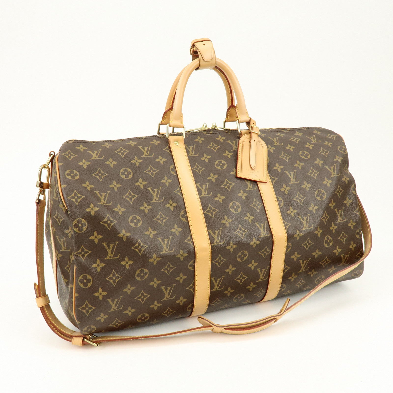 Louis Vuitton Monogram Keep All Bandouliere 50 Boston Bag M41416
