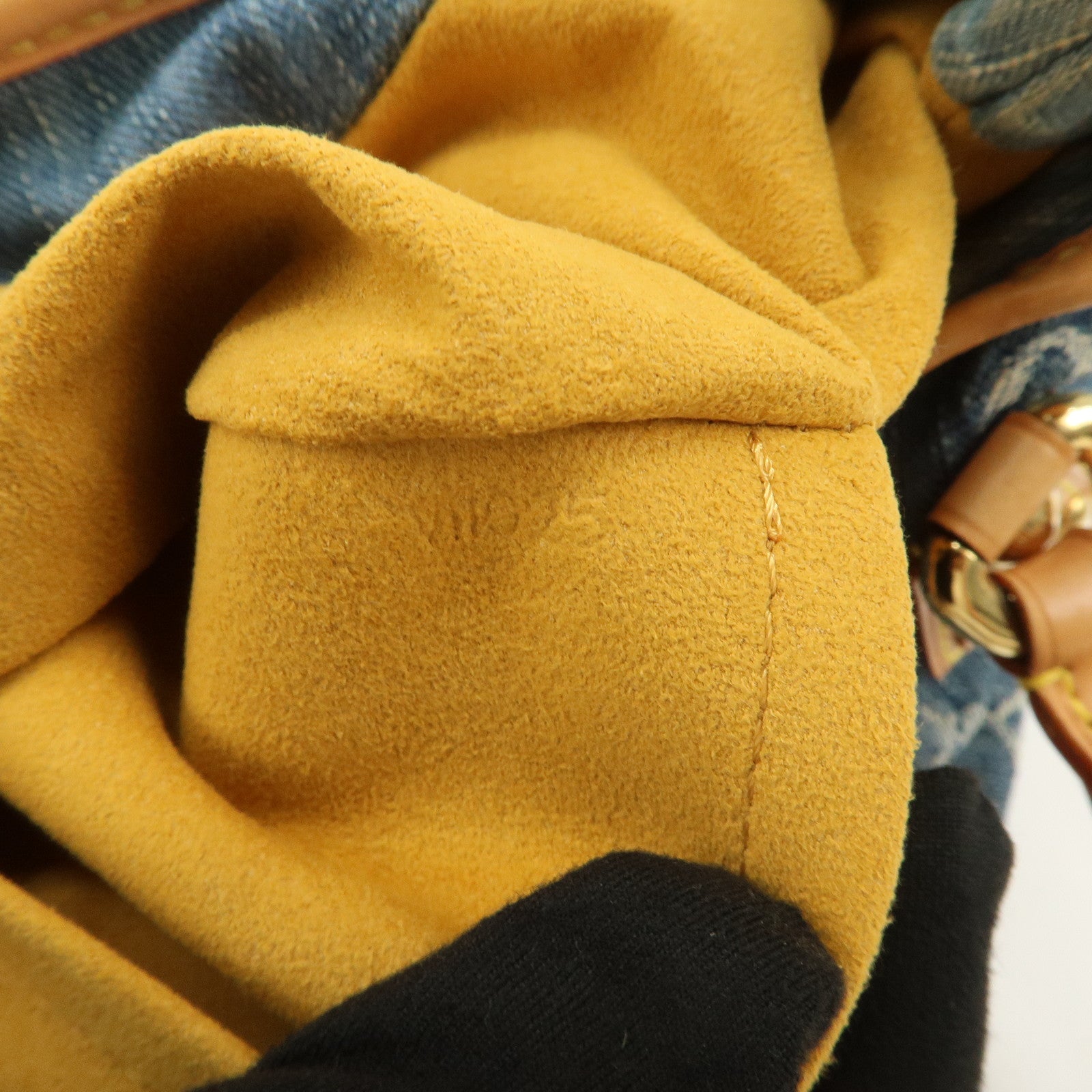 Louis Vuitton Monogram Denim Pleaty Hand Bag Blue M95020