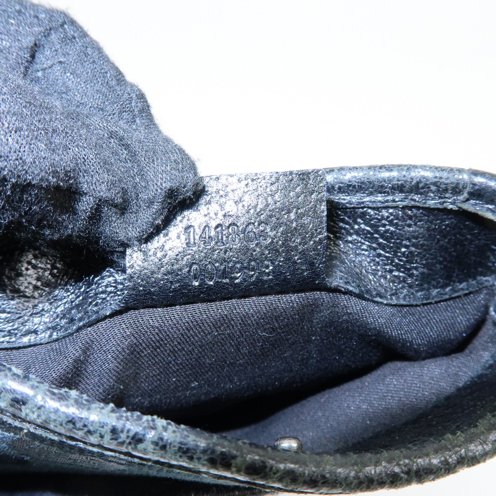 GUCCI Sherry GG Canvas Leather Small Shoulder Bag Black 141863