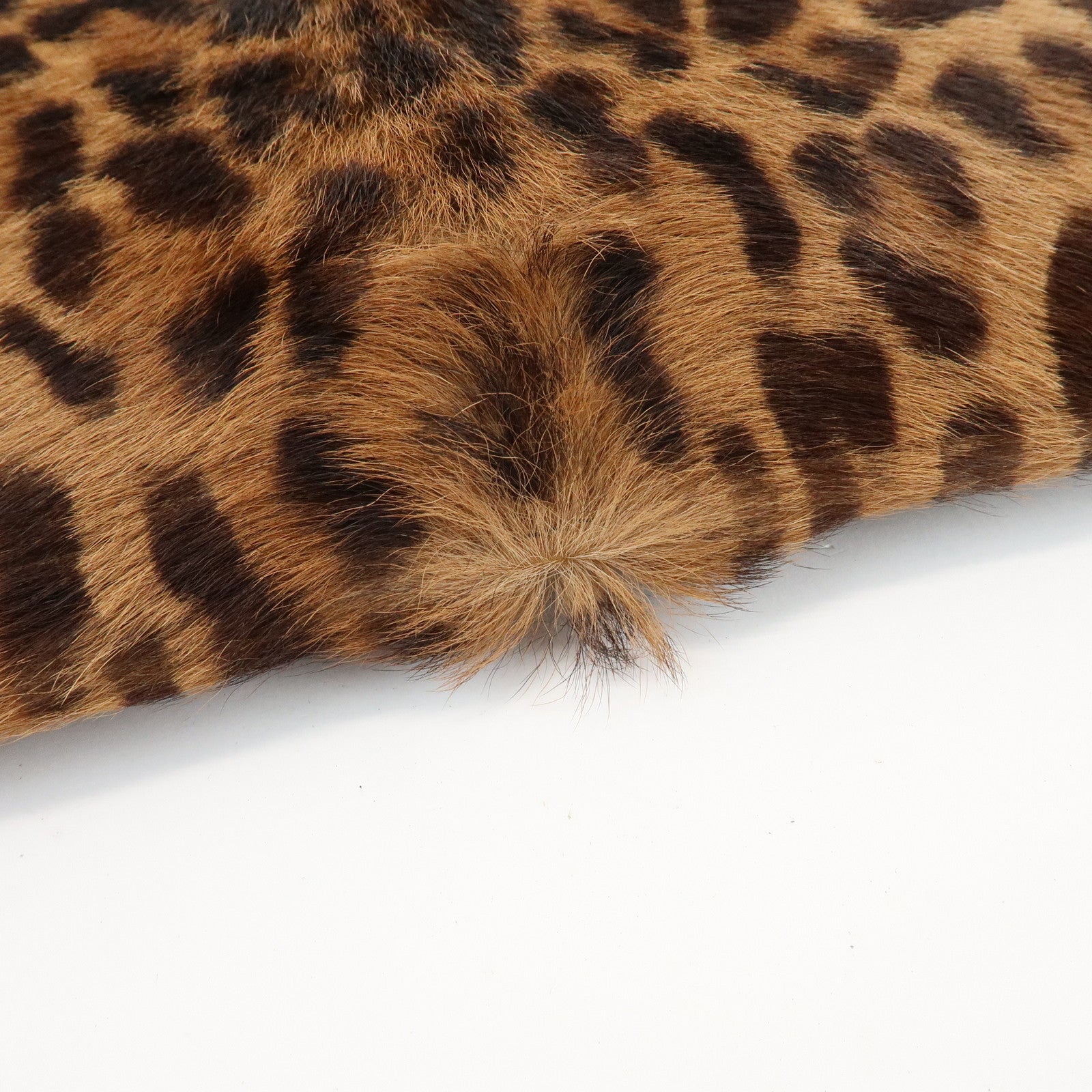 LOEWE Unborn Calf Leather Tote Bag Hand Bag Brown Black