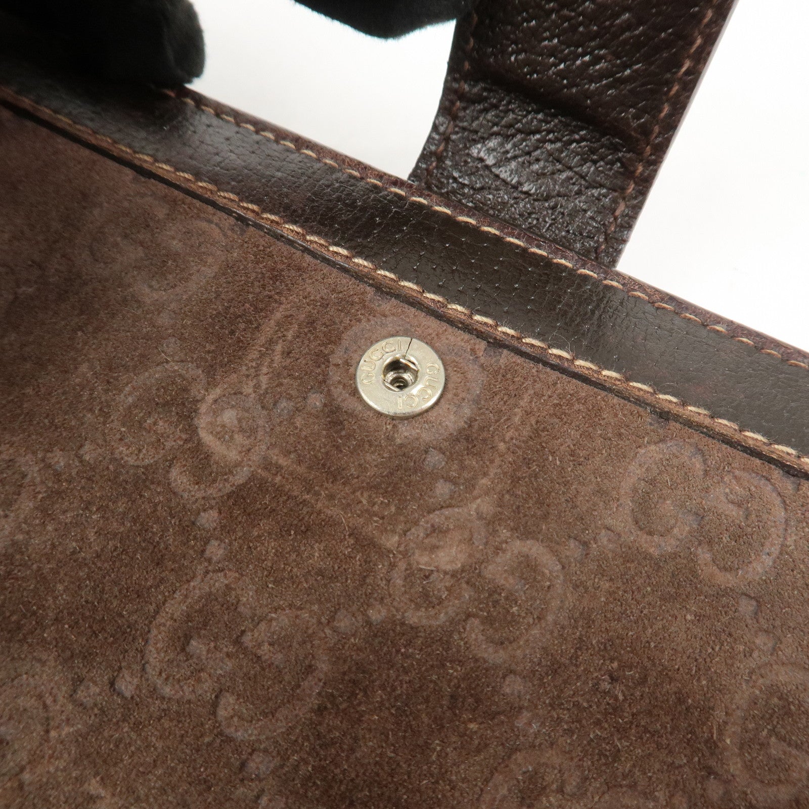 GUCCI Set Of 2 Suede Leather Bi-Fold Long Wallet 499359 153211