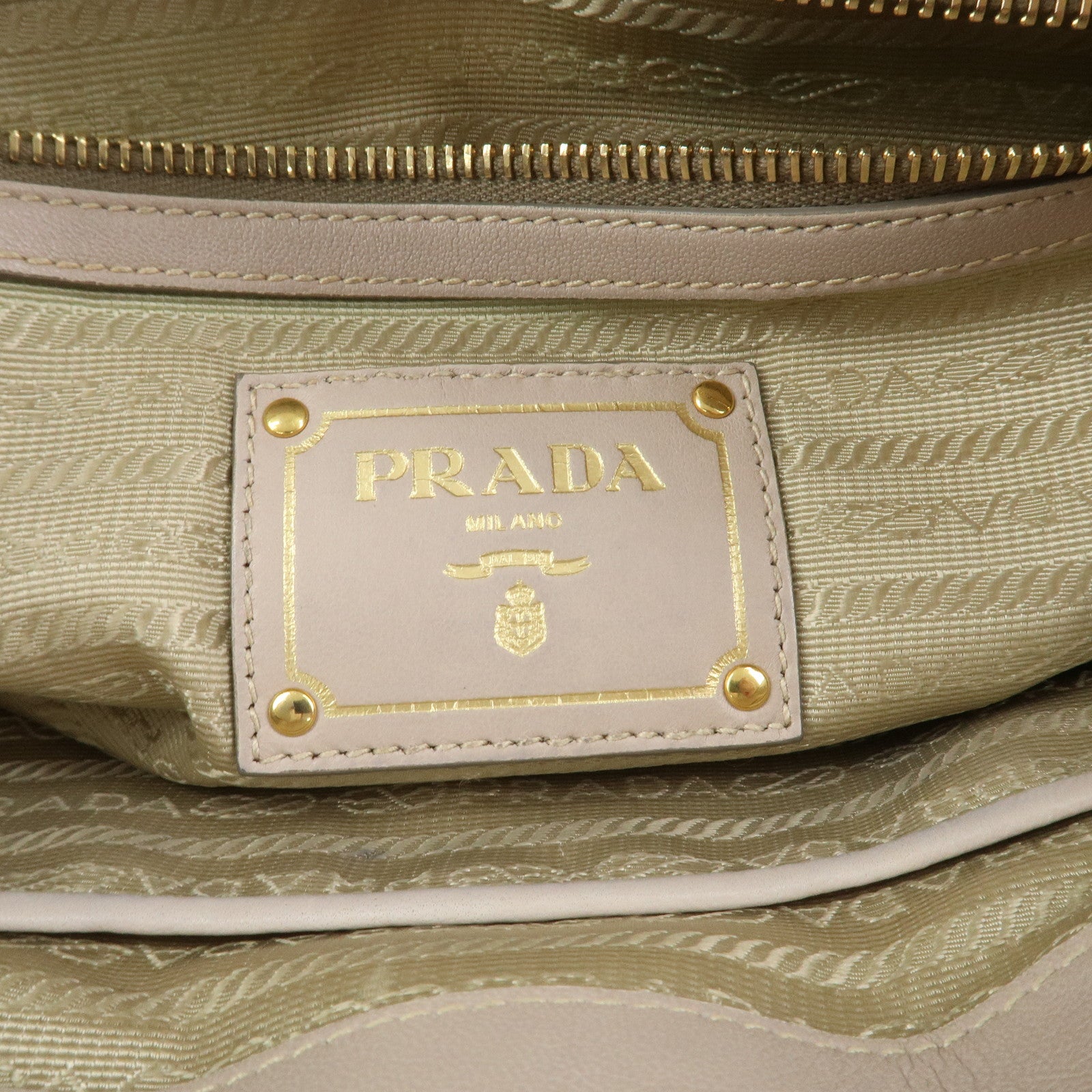 PRADA Nylon Leather 2Way Bag Hand Bag Shoulder Bag Gray BN1407
