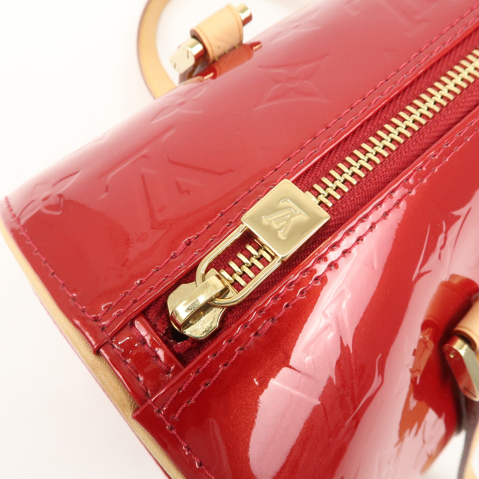 Louis Vuitton Monogram Vernis Bedford Hand Bag Pomme d'Amour M91986