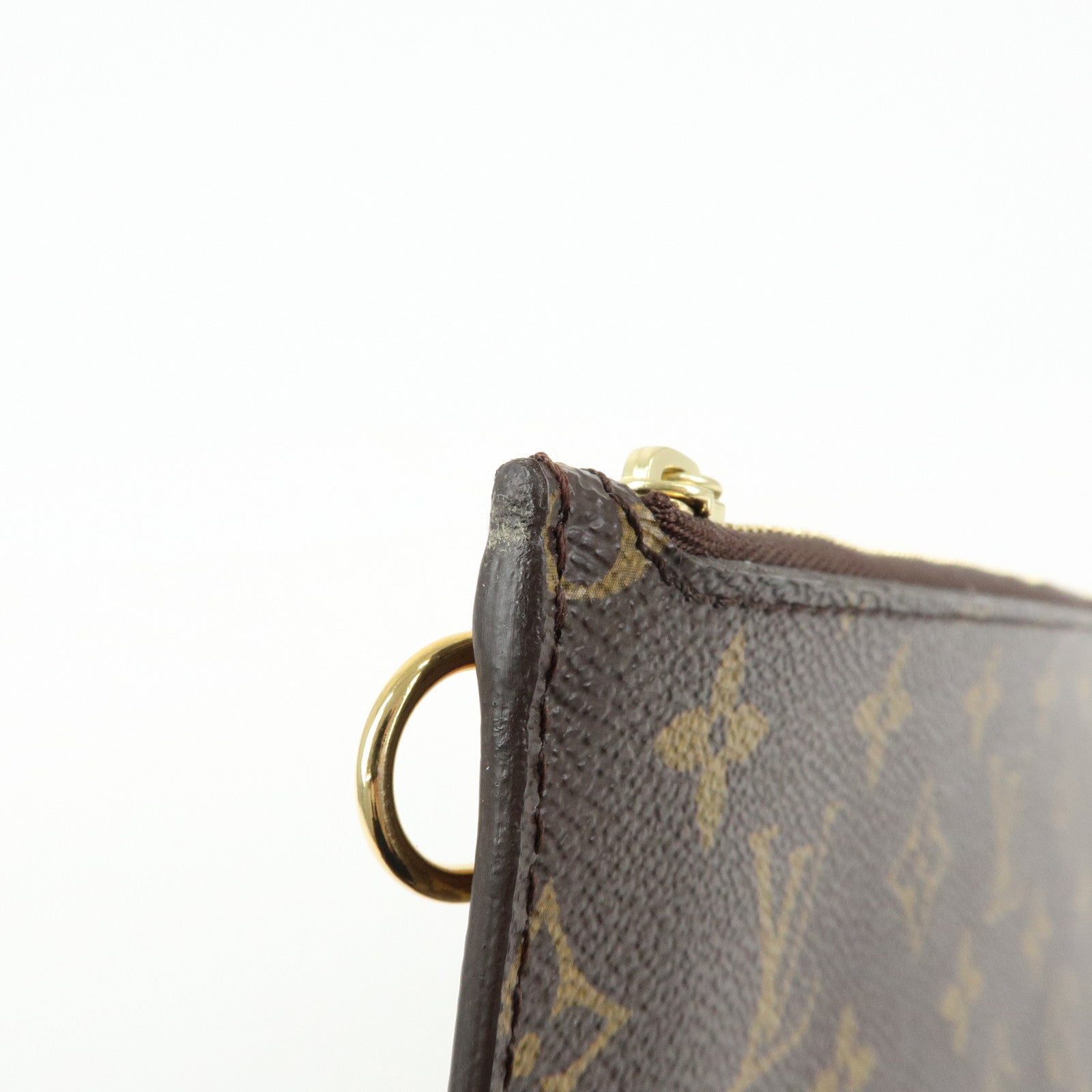 Louis Vuitton Monogram Pouch for Neverfull MM Tote Bag Brown