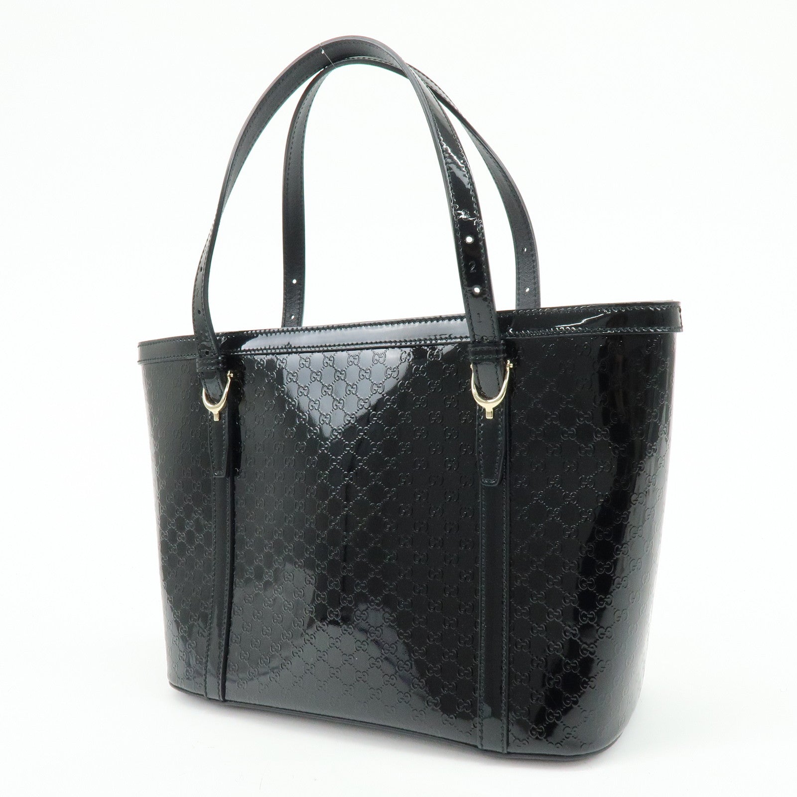 GUCCI Microguccissima Gucci Nice Patent Leather Tote Bag 336776
