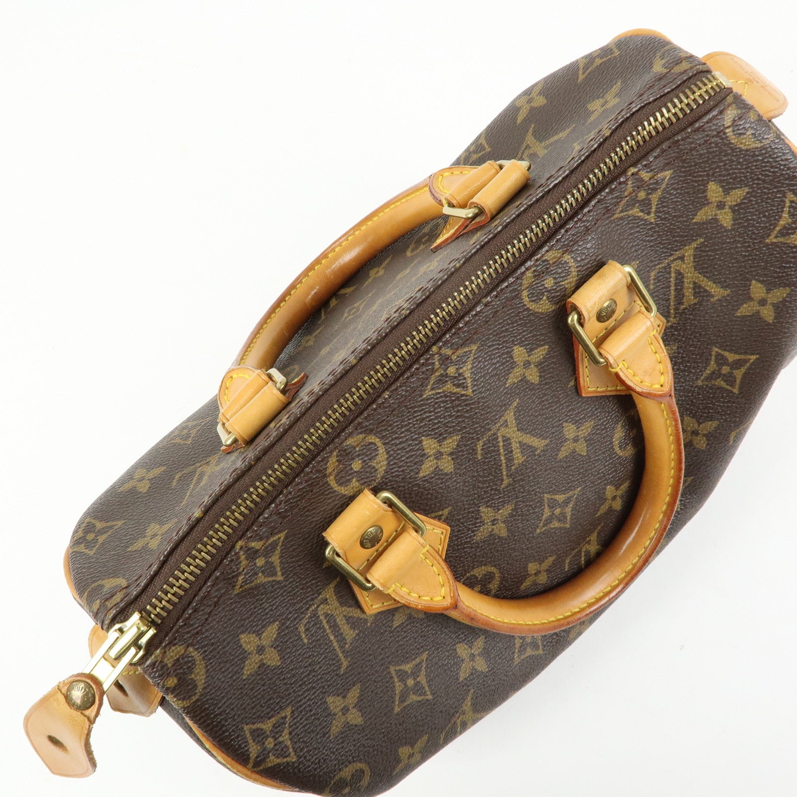 Louis Vuitton Monogram Speedy 25 Boston Bag Hand Bag Brown M41528